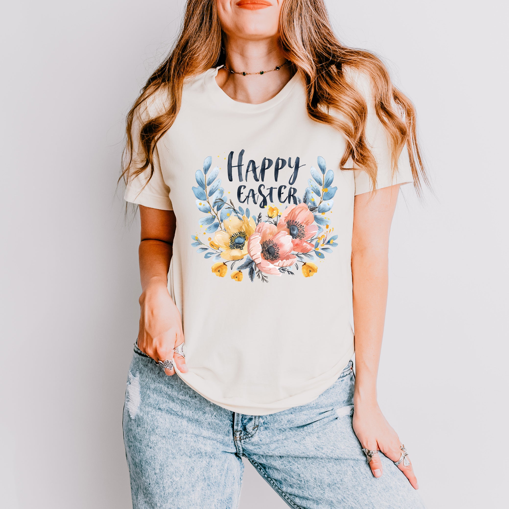 Happy Easter Floral | Short Sleeve Graphic Tee