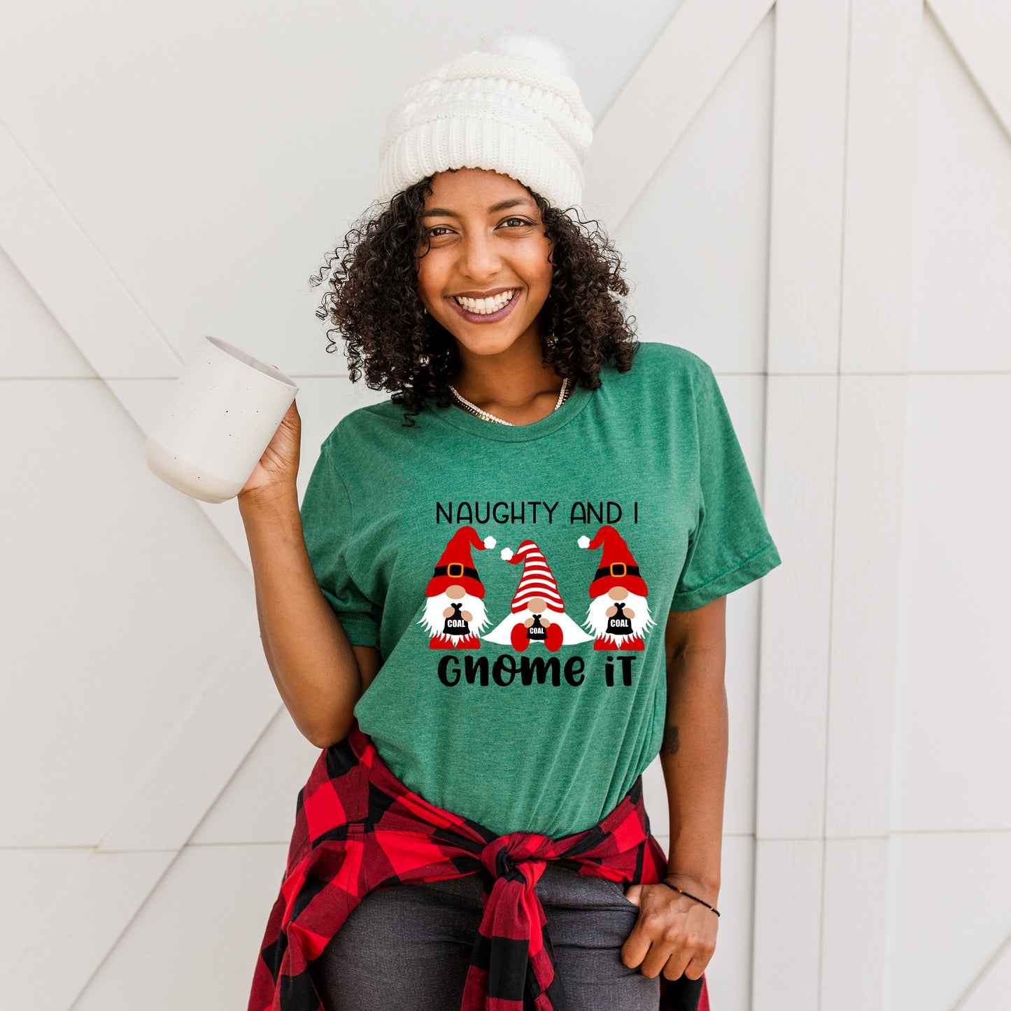 Naughty And I Gnome It | Short Sleeve Graphic Tee