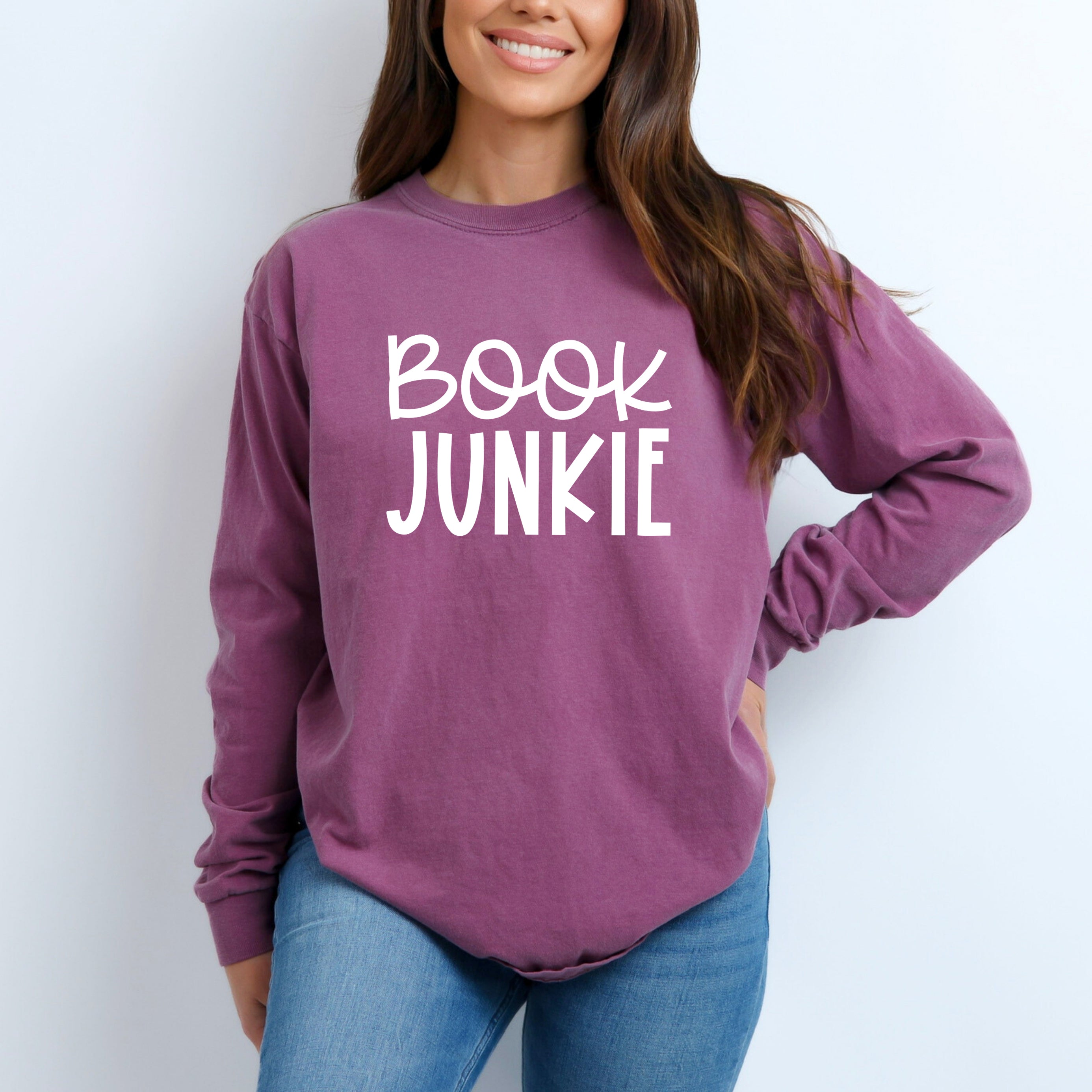 Book Junkie | Garment Dyed Long Sleeve