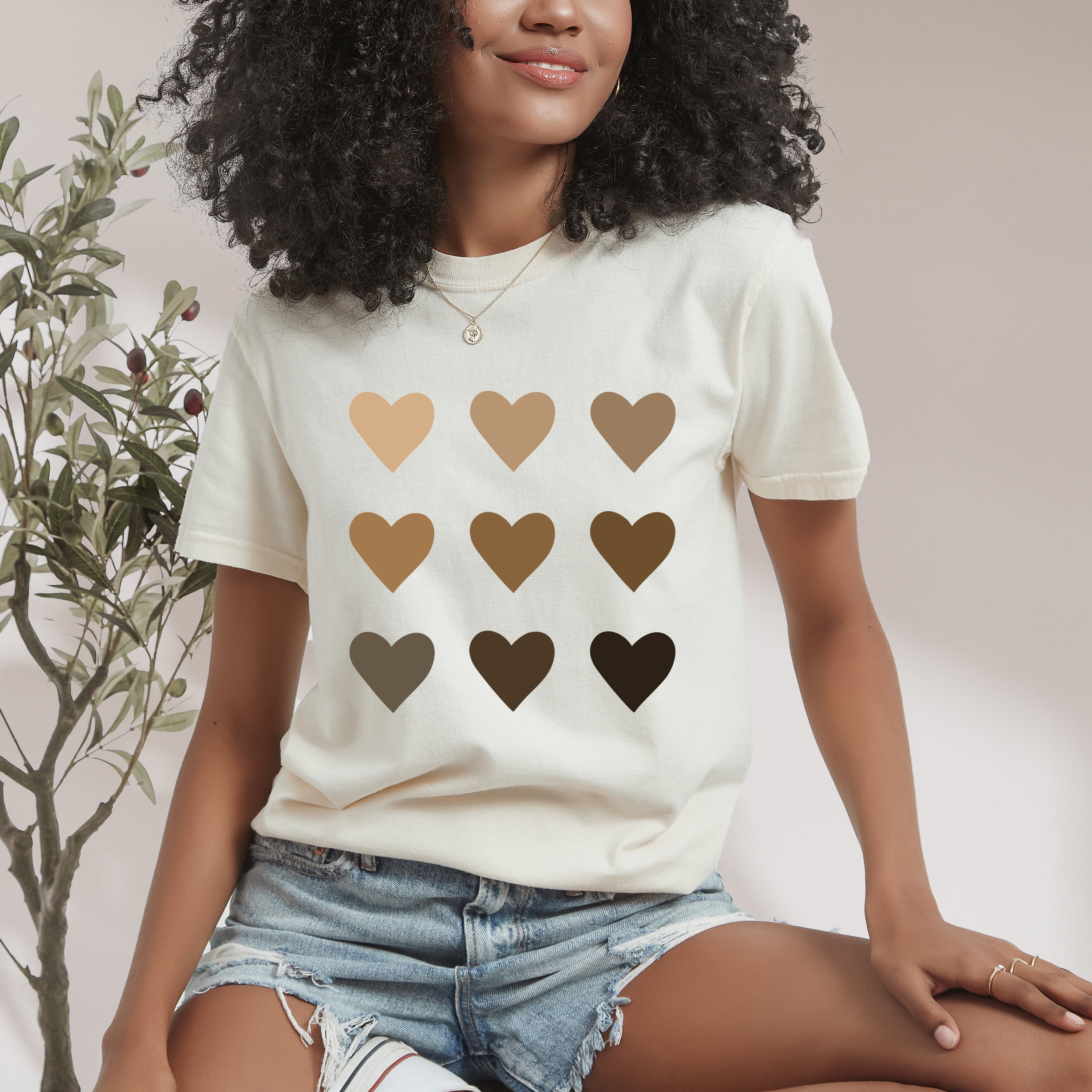 Melanin Hearts | Garment Dyed Tee