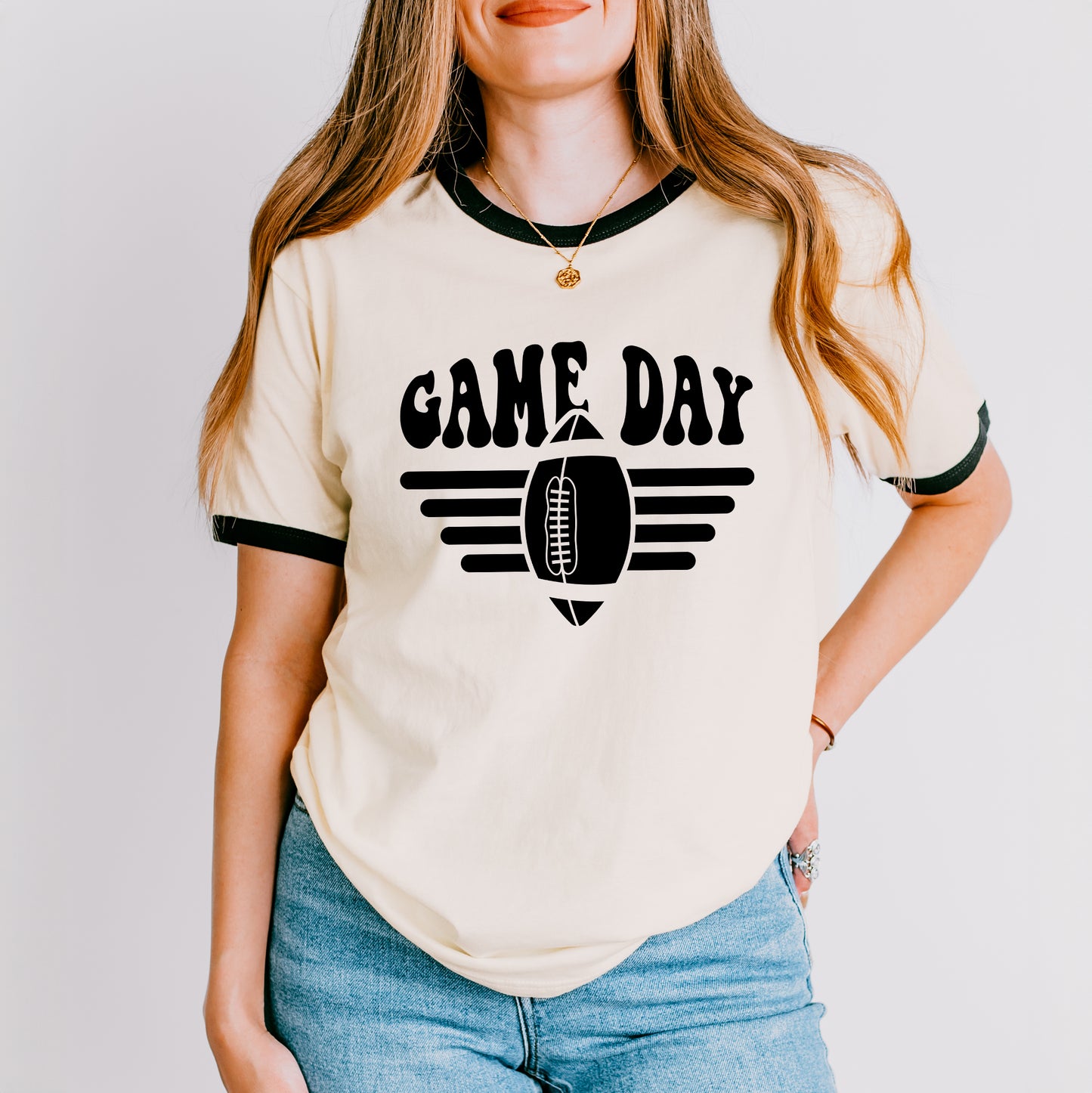 Football Game Day Stripes | Ringer Tee