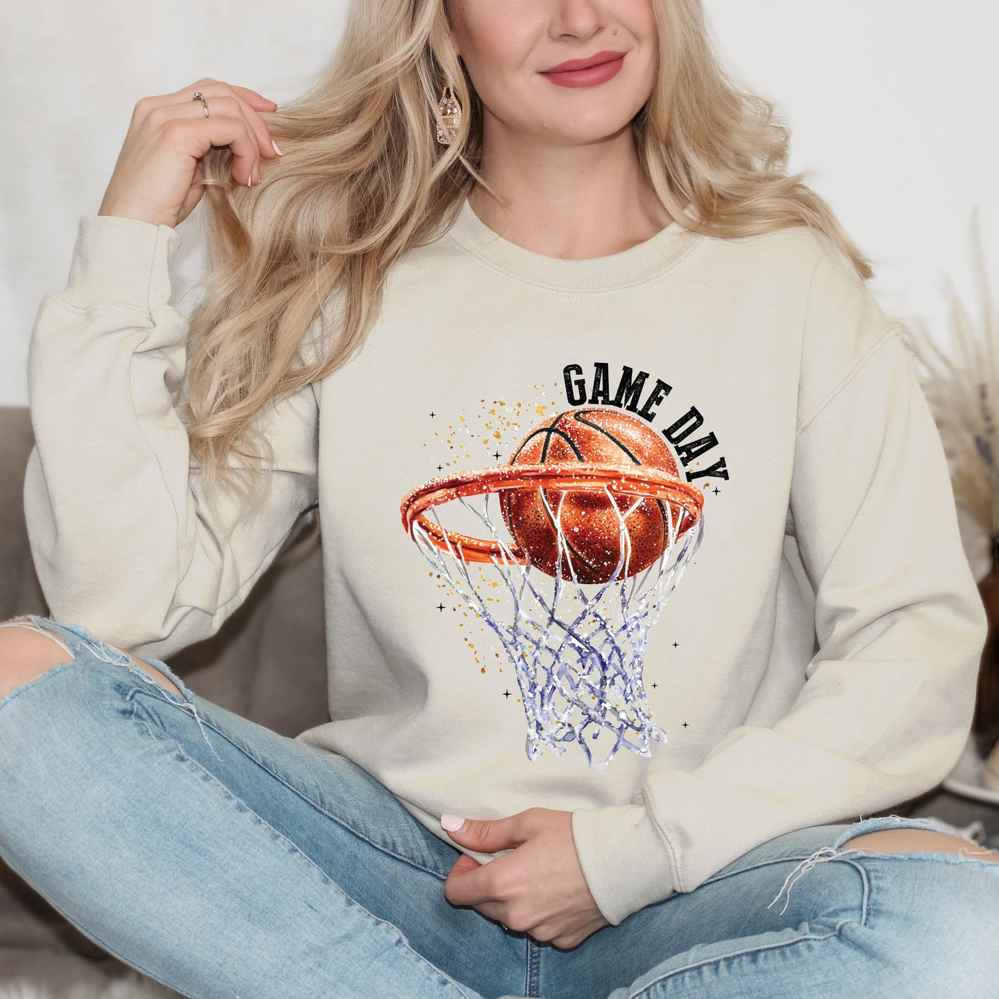 Basketball Game Day Hoop | Sweatshirt