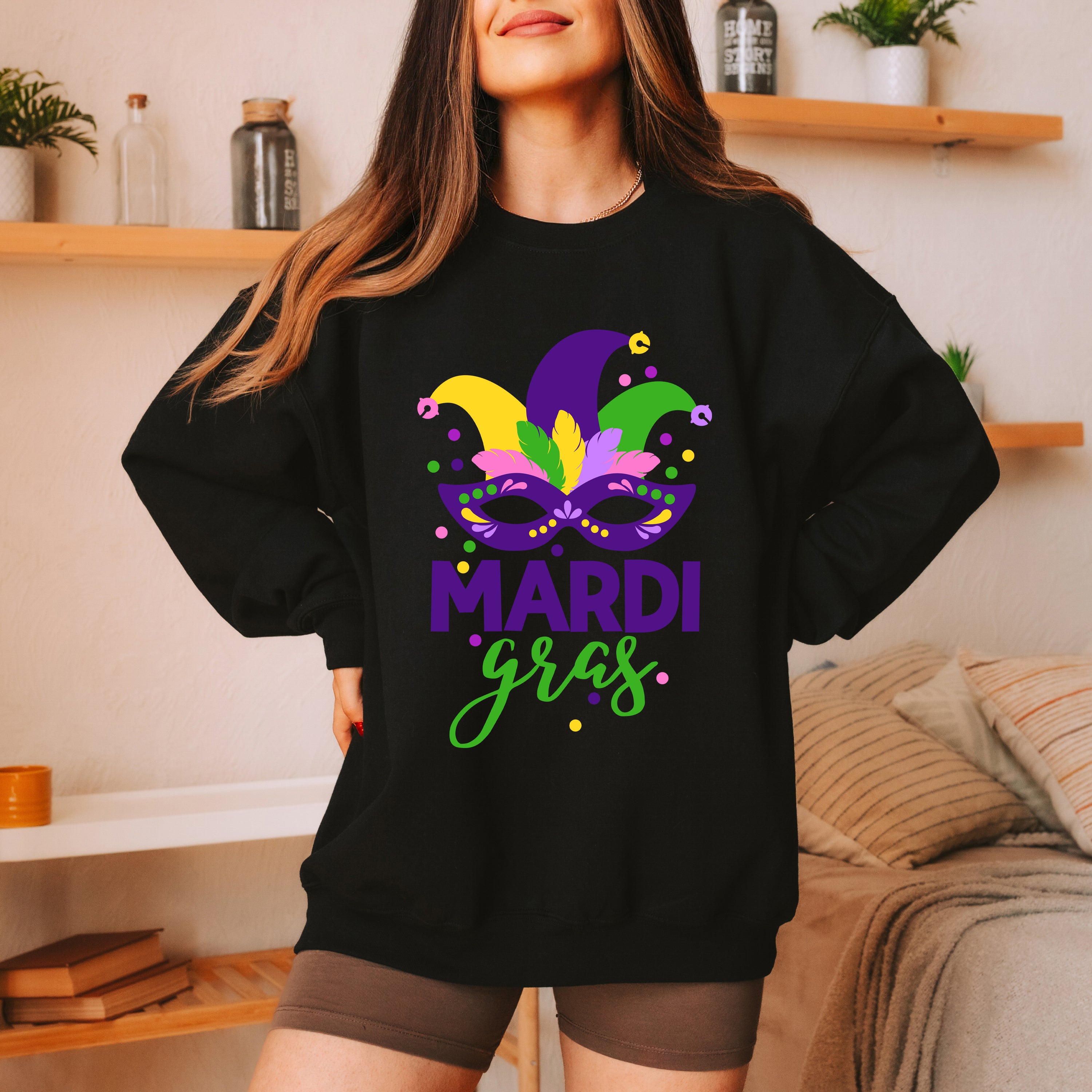 Mardi Gras Mask | Sweatshirt