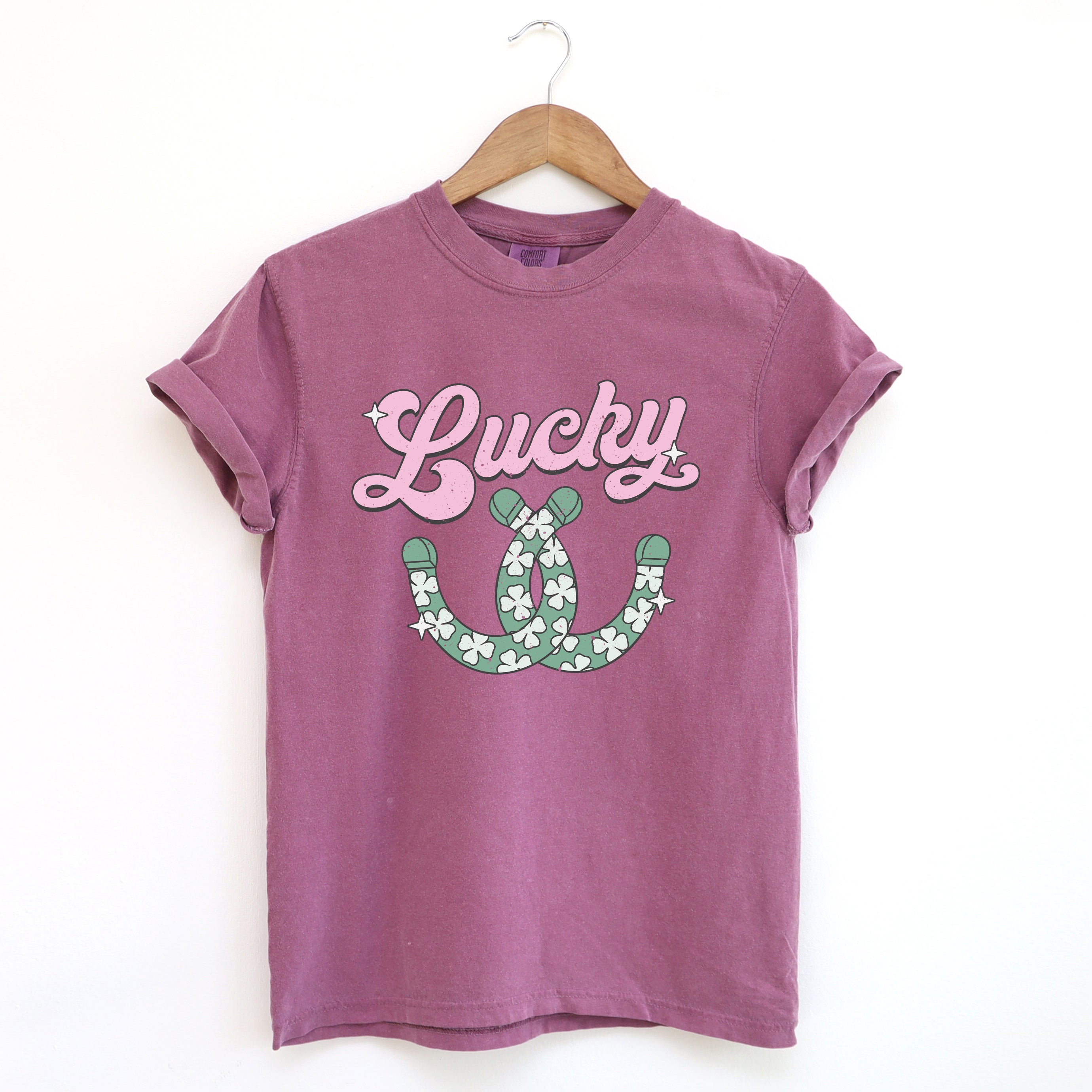 Lucky Horseshoes | Garment Dyed Tee