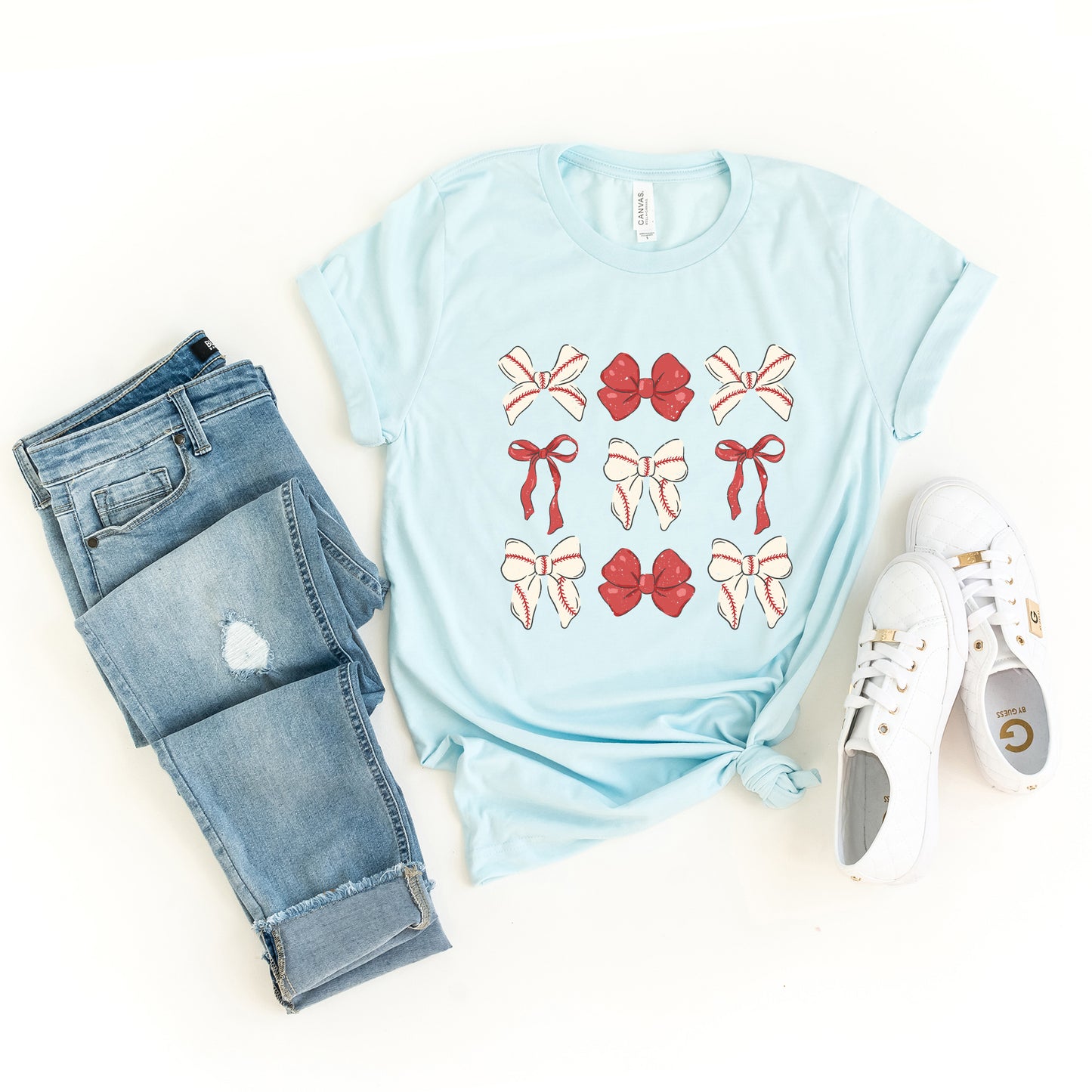 Coquette Baseball Bow Chart | Short Sleeve Graphic Tee