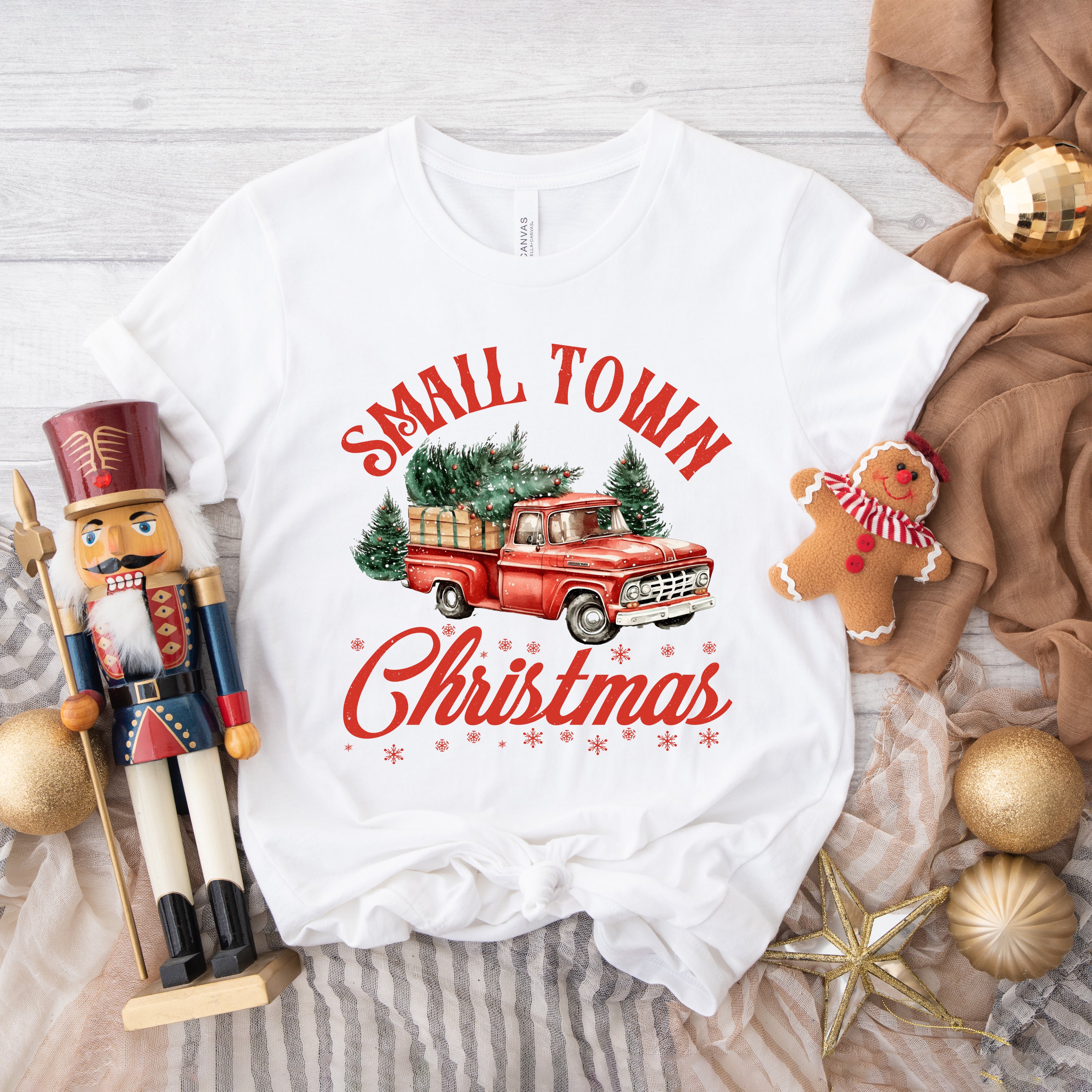 Small Town Christmas Truck | Short Sleeve Crew Neck