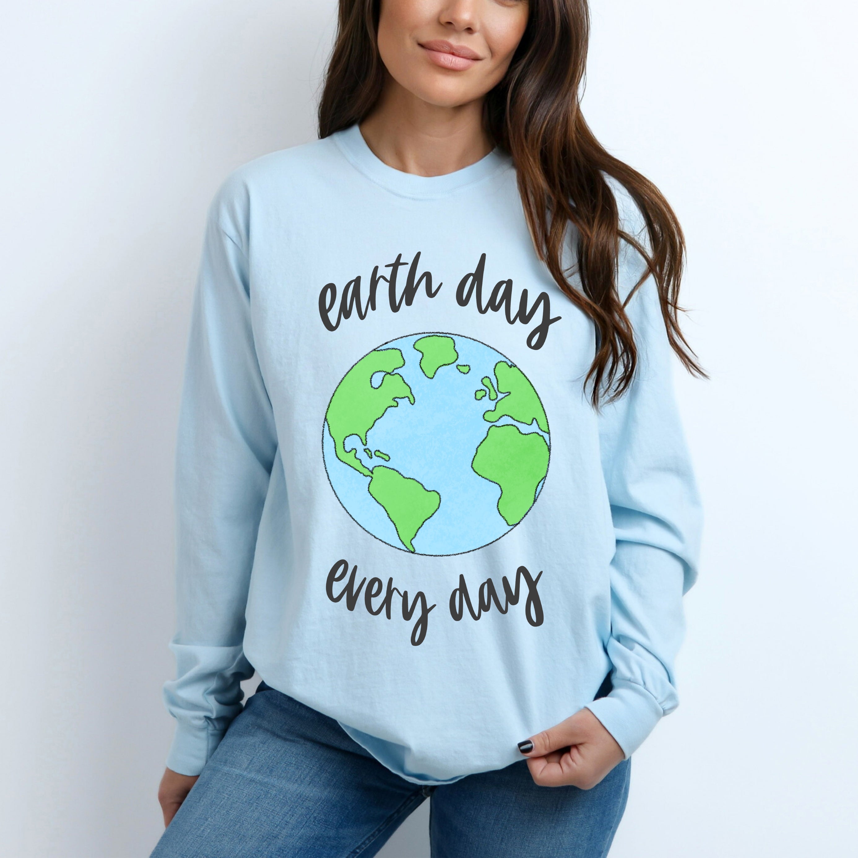 Earth Day Every Day | Garment Dyed Long Sleeve