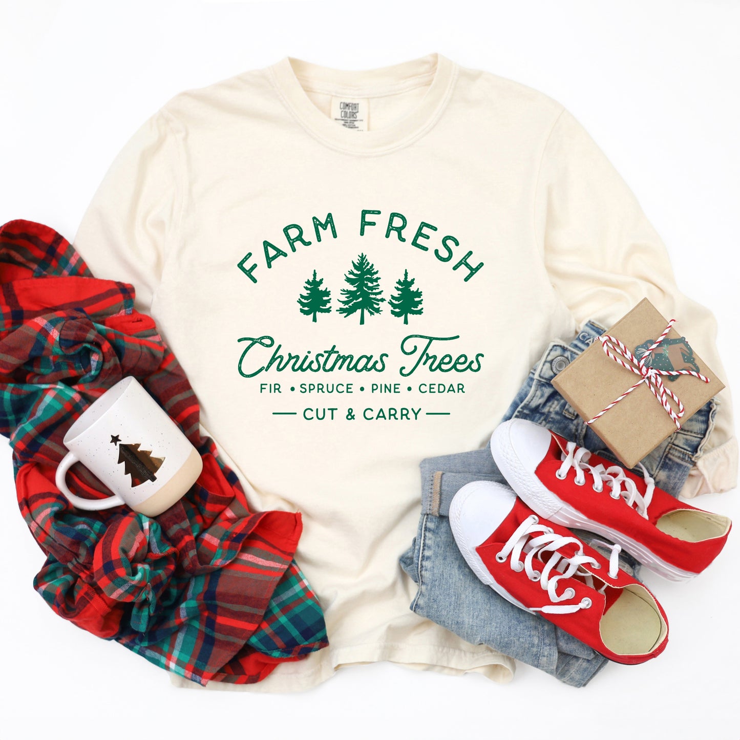 Farm Fresh Christmas Trees | Garment Dyed Long Sleeve