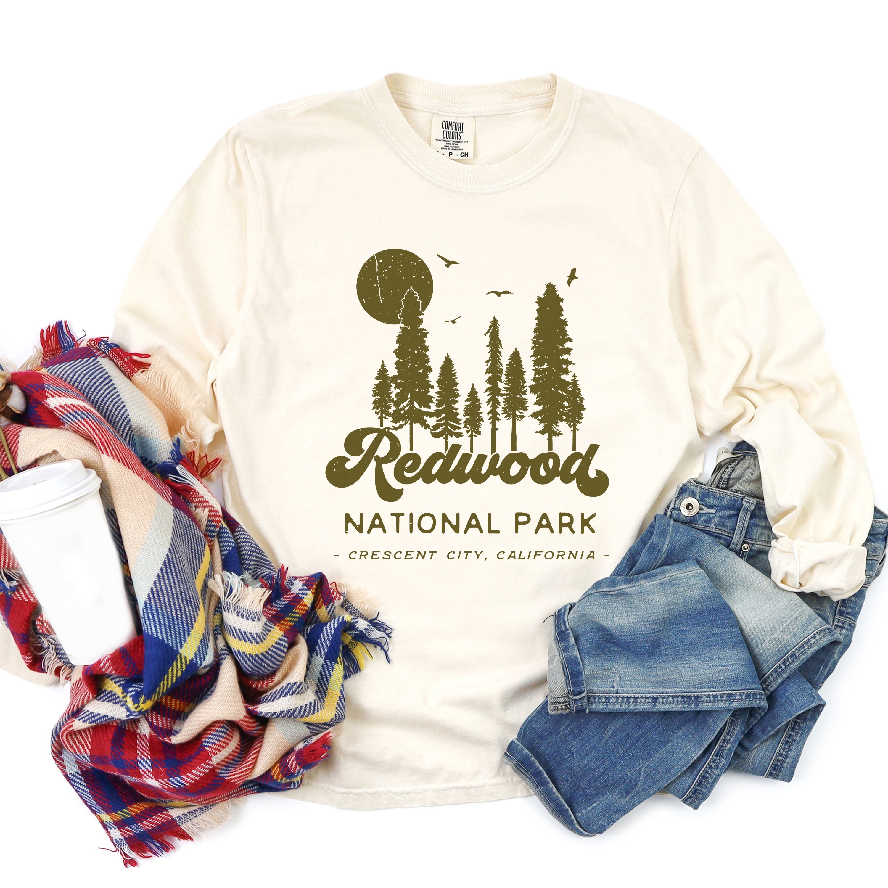 Vintage Redwood National Park | Garment Dyed Long Sleeve