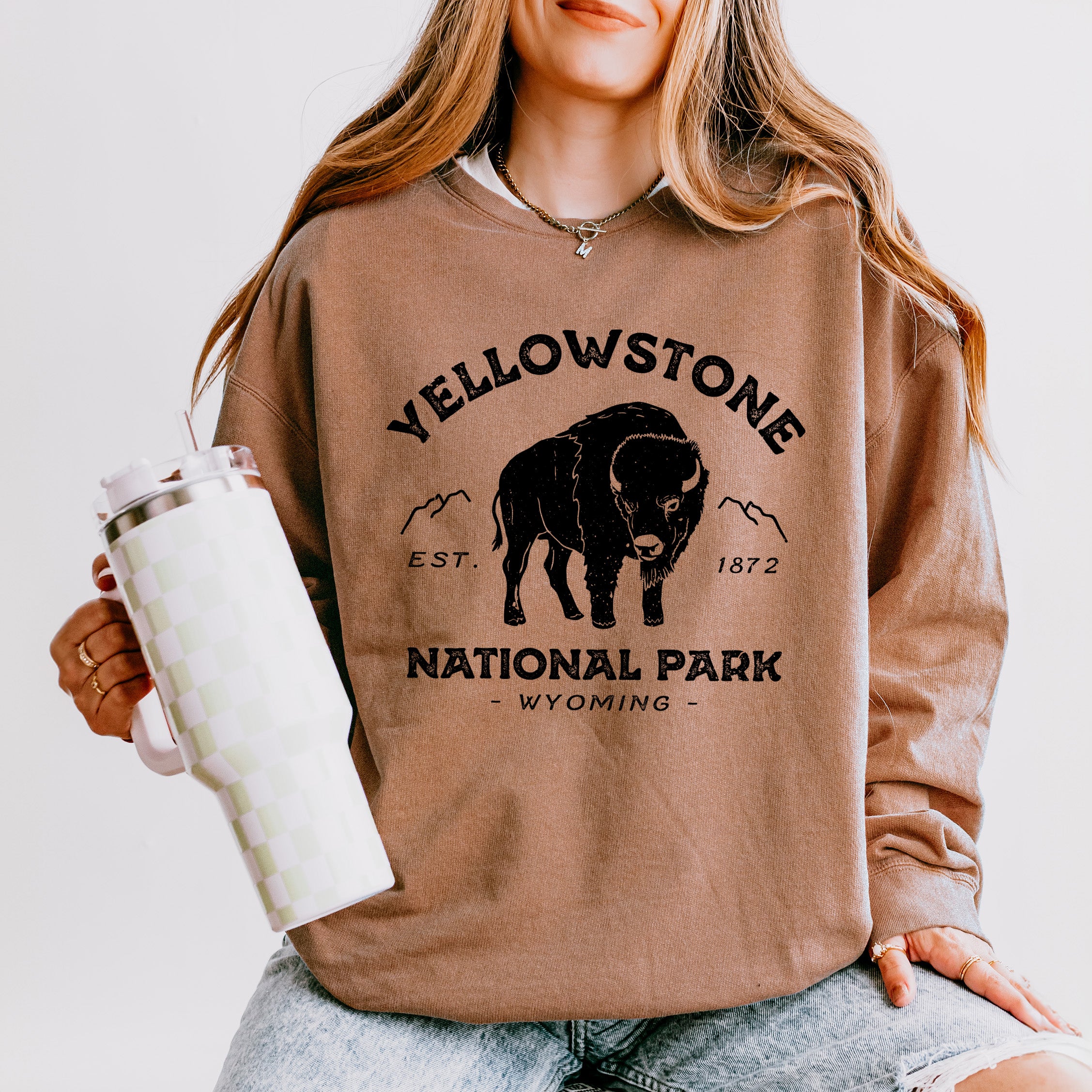 Vintage Yellowstone National Park | Lightweight Garment Dyed Sweatshirt