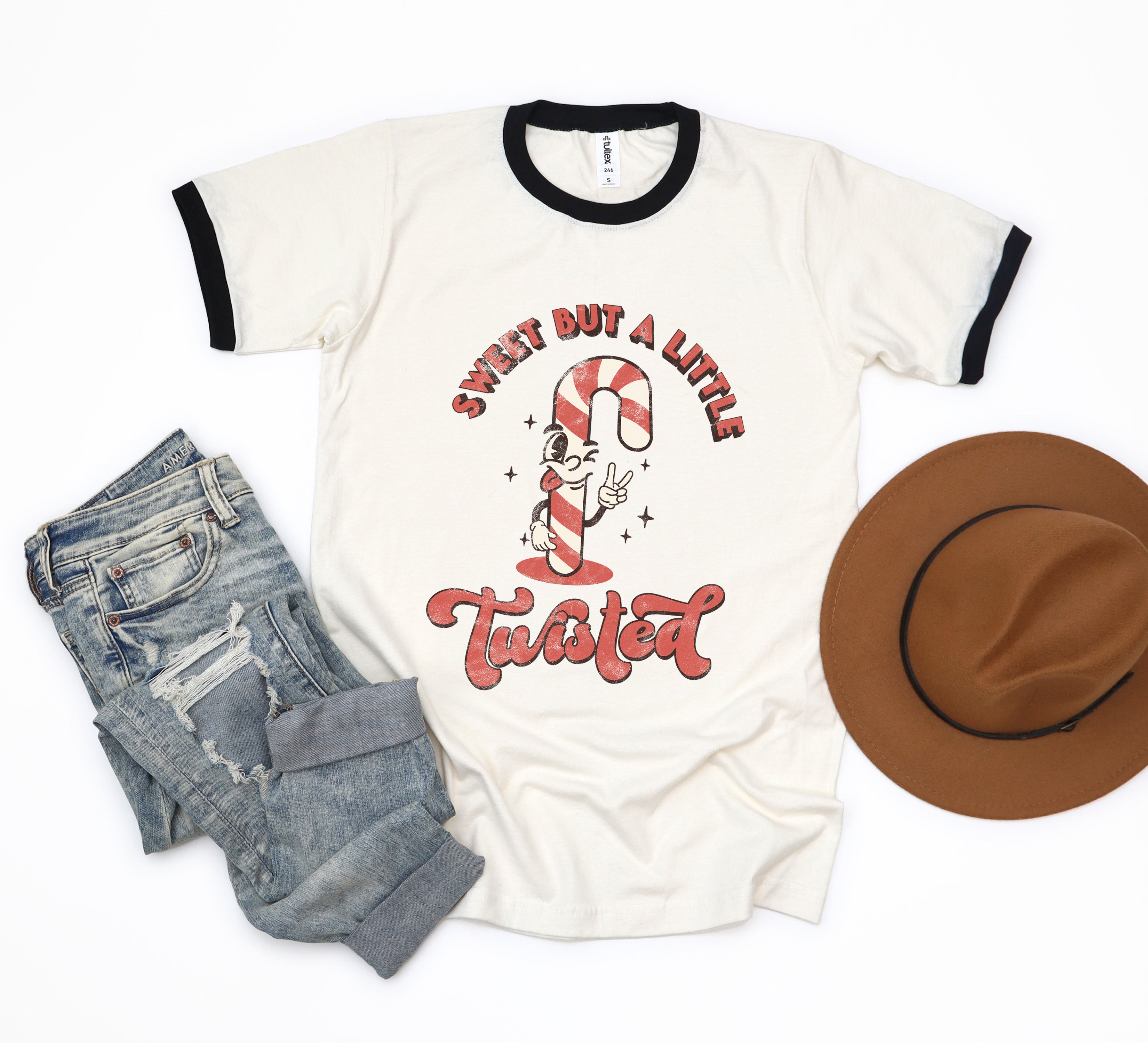 A Little Twisted Candy Cane | Ringer Tee