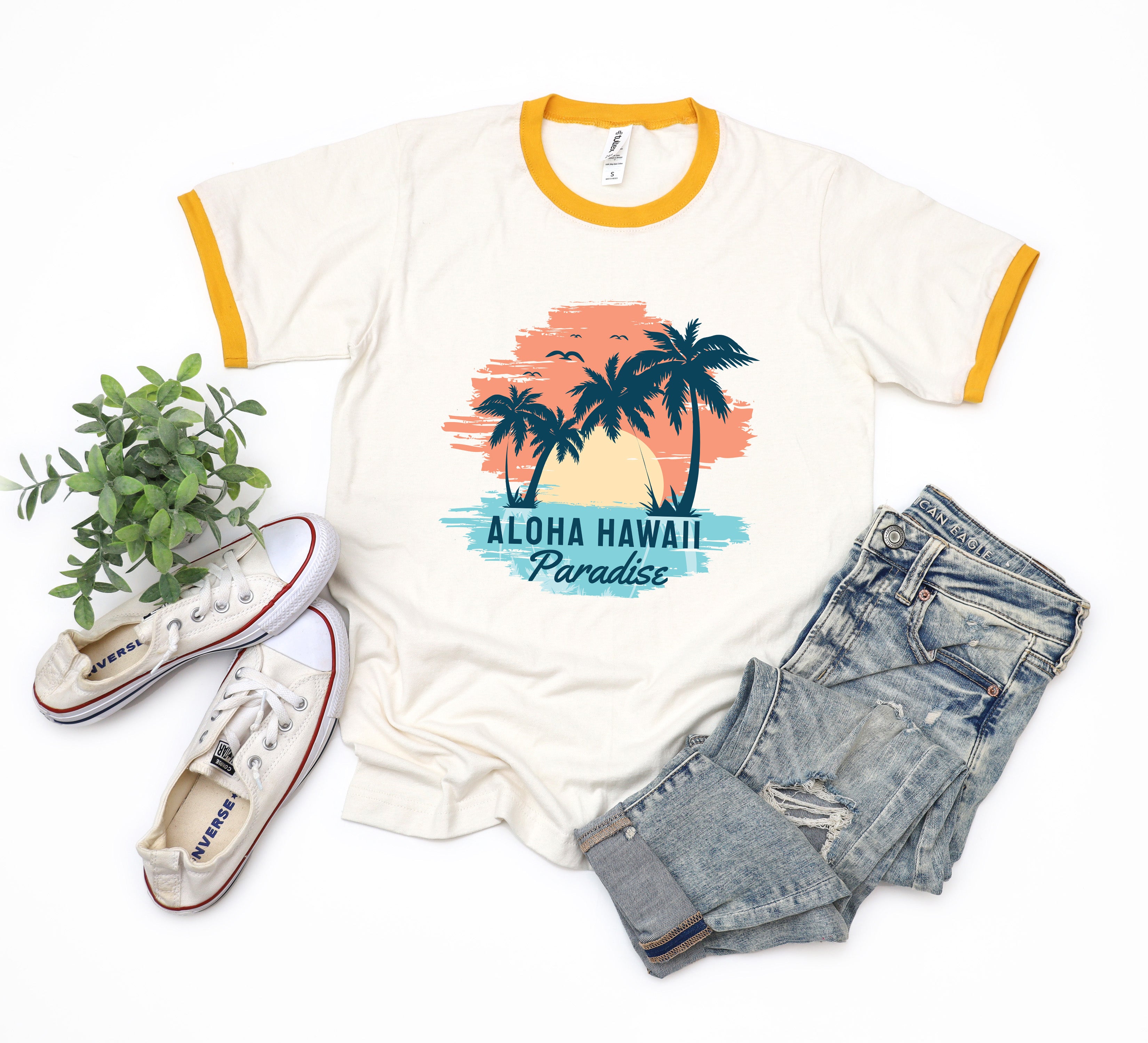 Aloha Hawaii | Ringer Tee