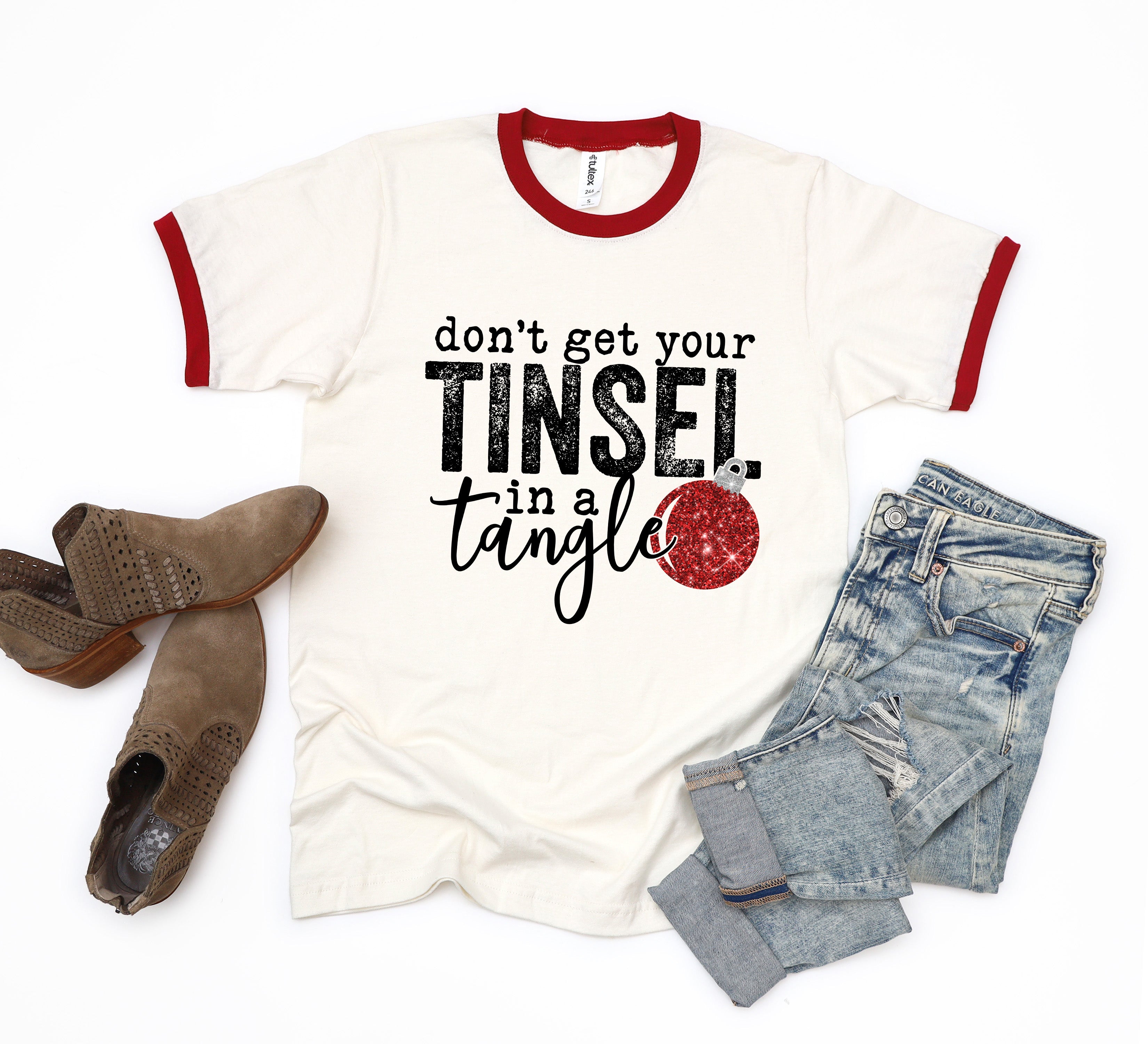 Tinsel In A Tangle Bulb | Ringer Tee