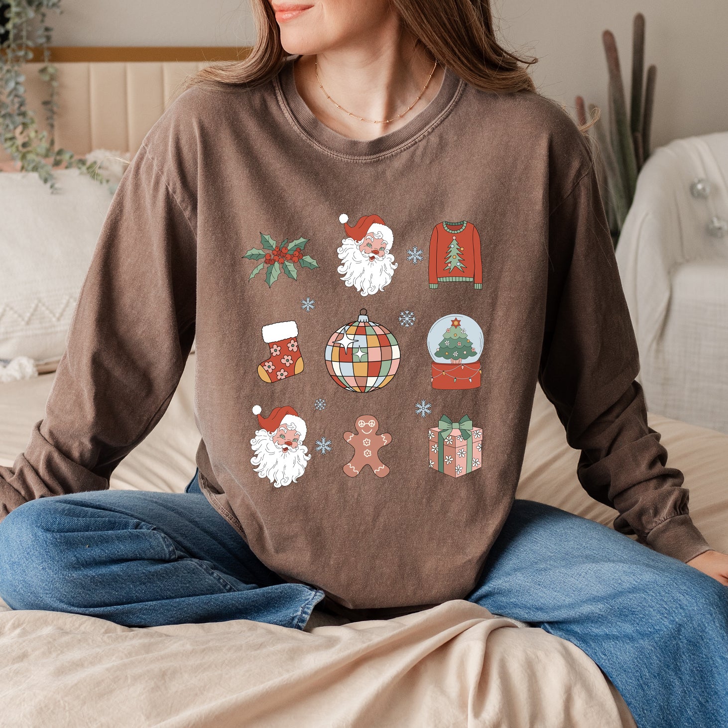 Christmas Collage | Garment Dyed Long Sleeve