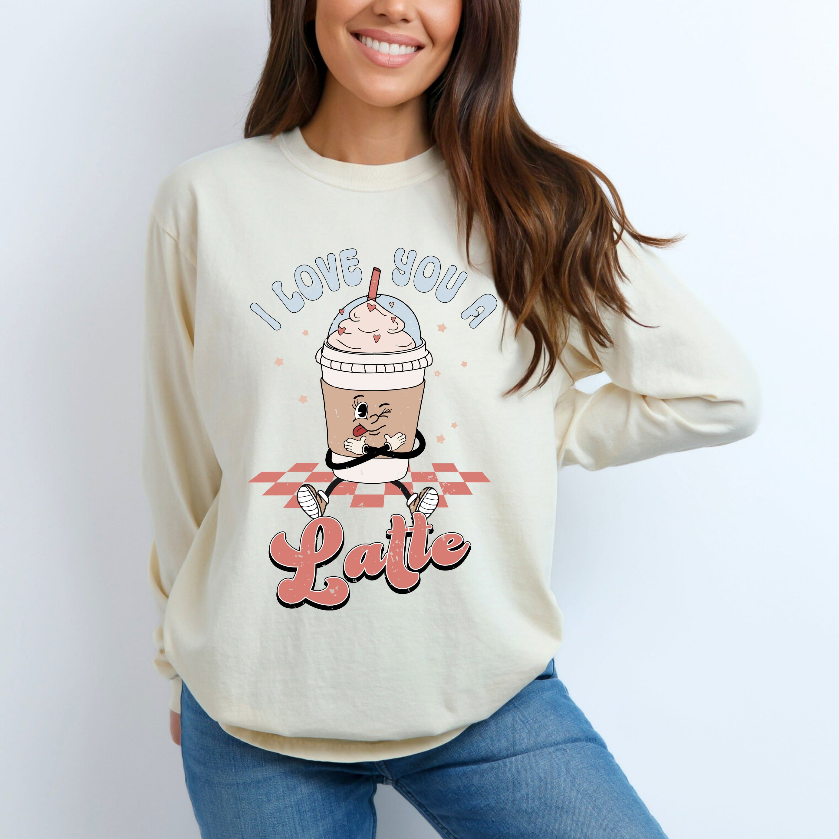 I Love You A Latte | Garment Dyed Long Sleeve