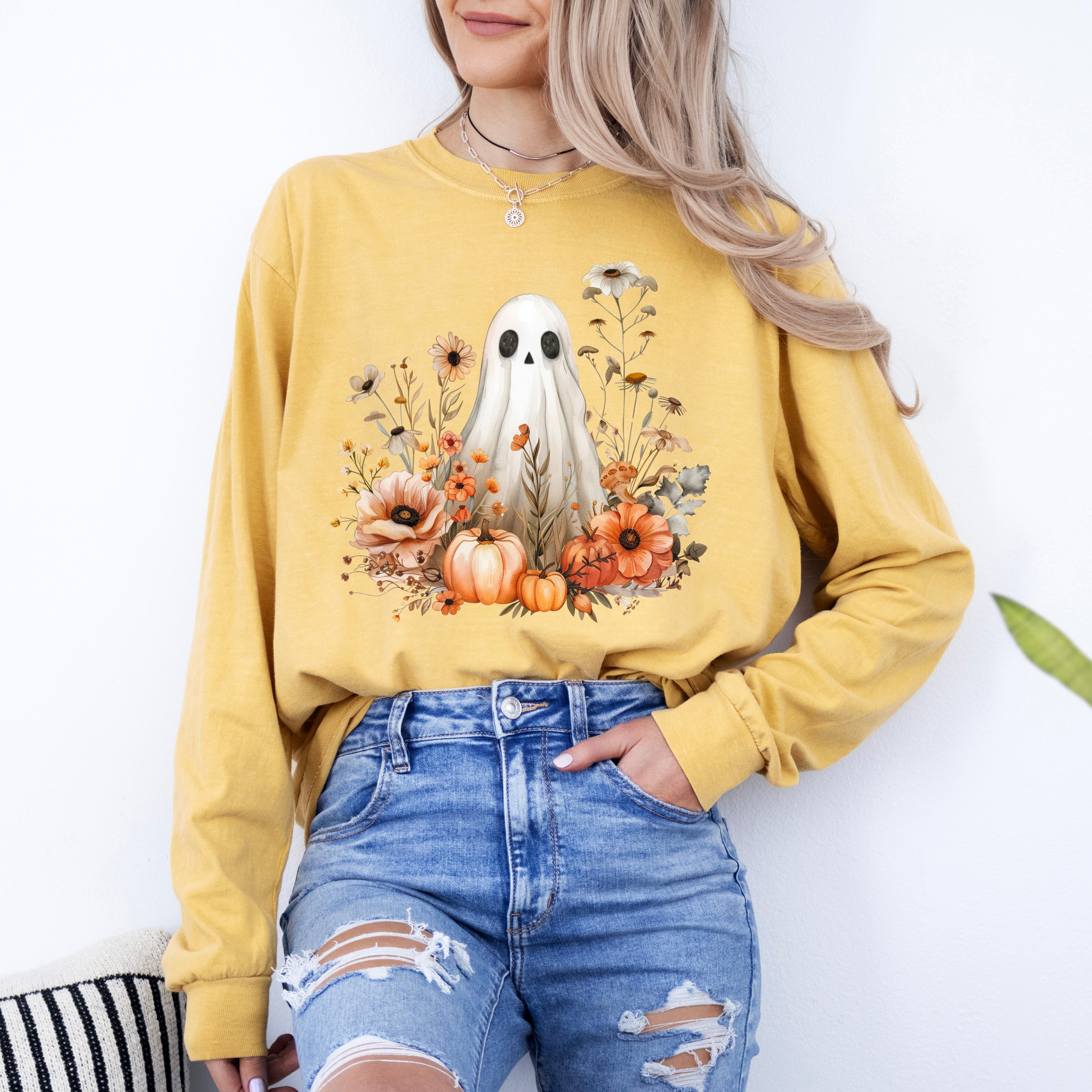 Ghost Watercolor | Garment Dyed Long Sleeve