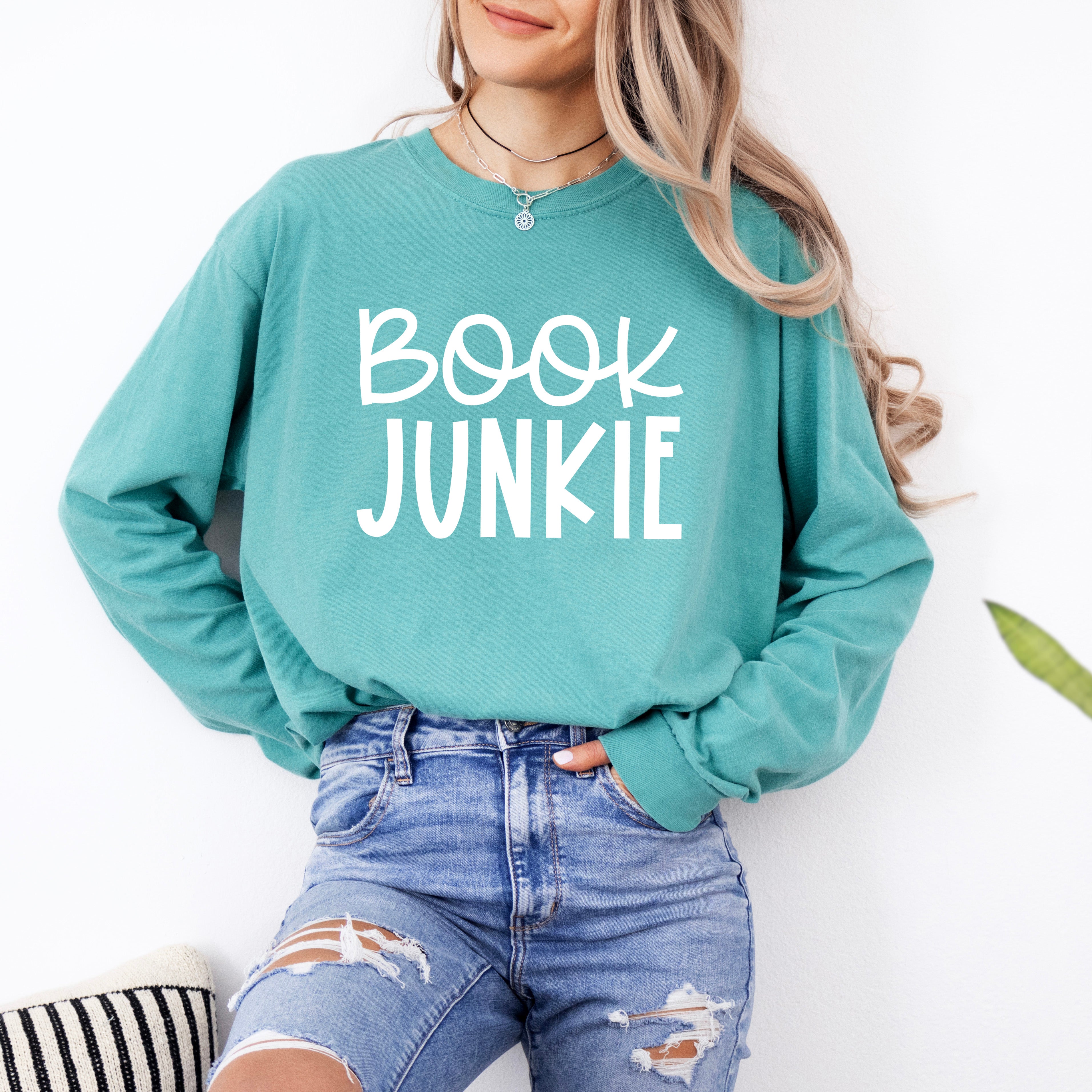 Book Junkie | Garment Dyed Long Sleeve