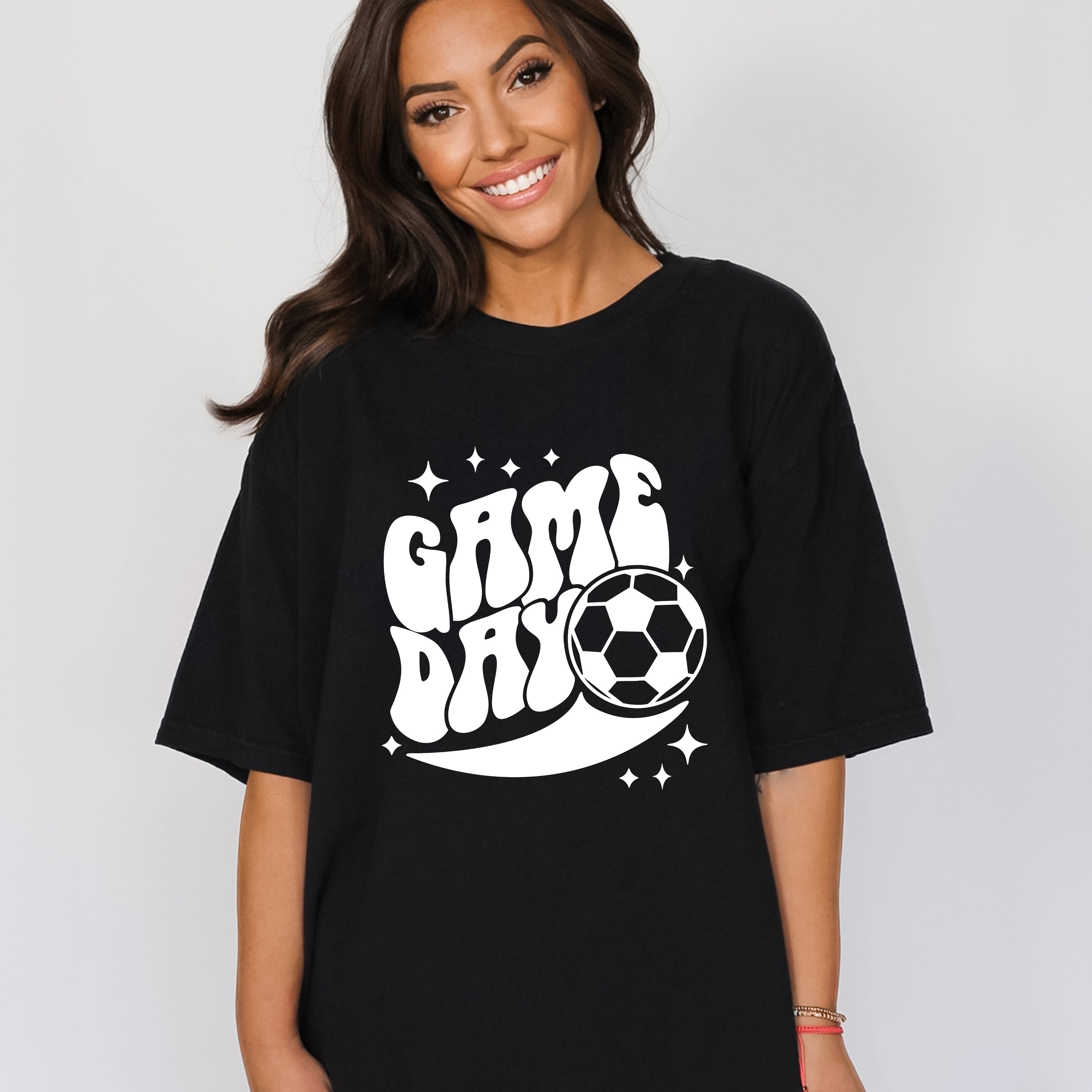 Soccer Game Day Sparkle | Garment Dyed Short Sleeve Tee