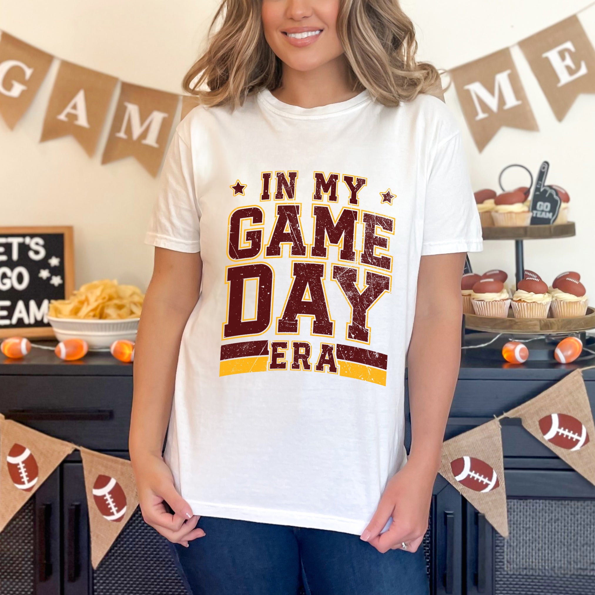 In My Game Day Era - Maroon | Garment Dyed Tee