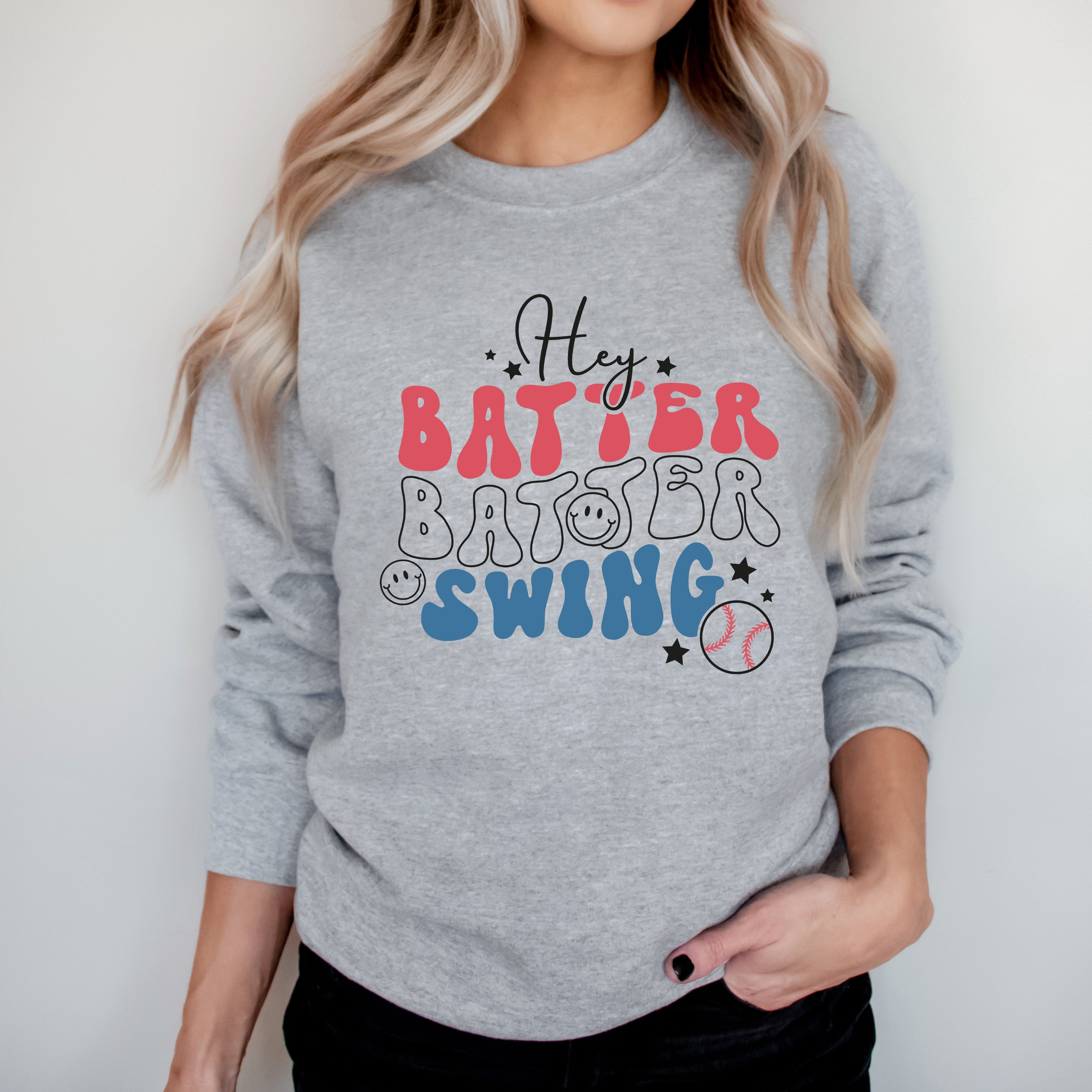 Batter Batter Red White Blue | Sweatshirt
