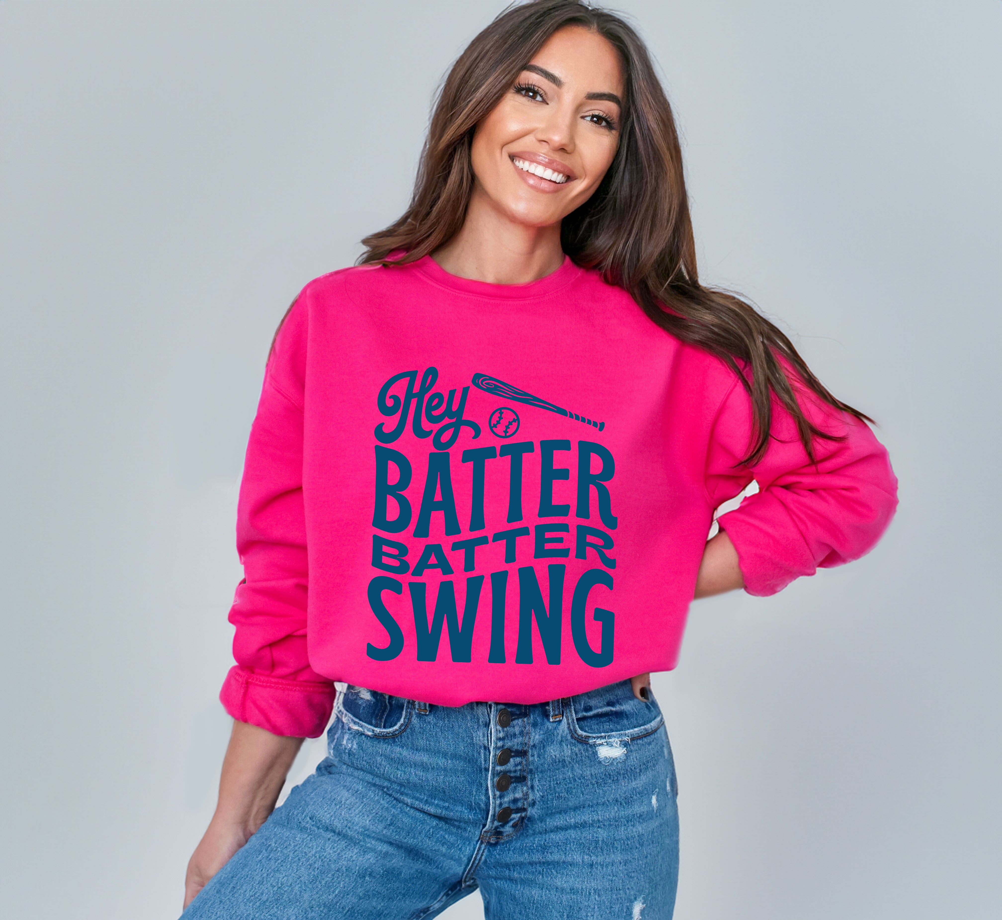 Hey Batter Batter Wavy | Sweatshirt