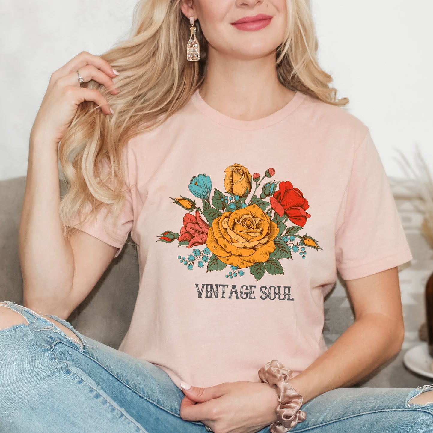 Vintage Soul Flowers | Short Sleeve Graphic Tee