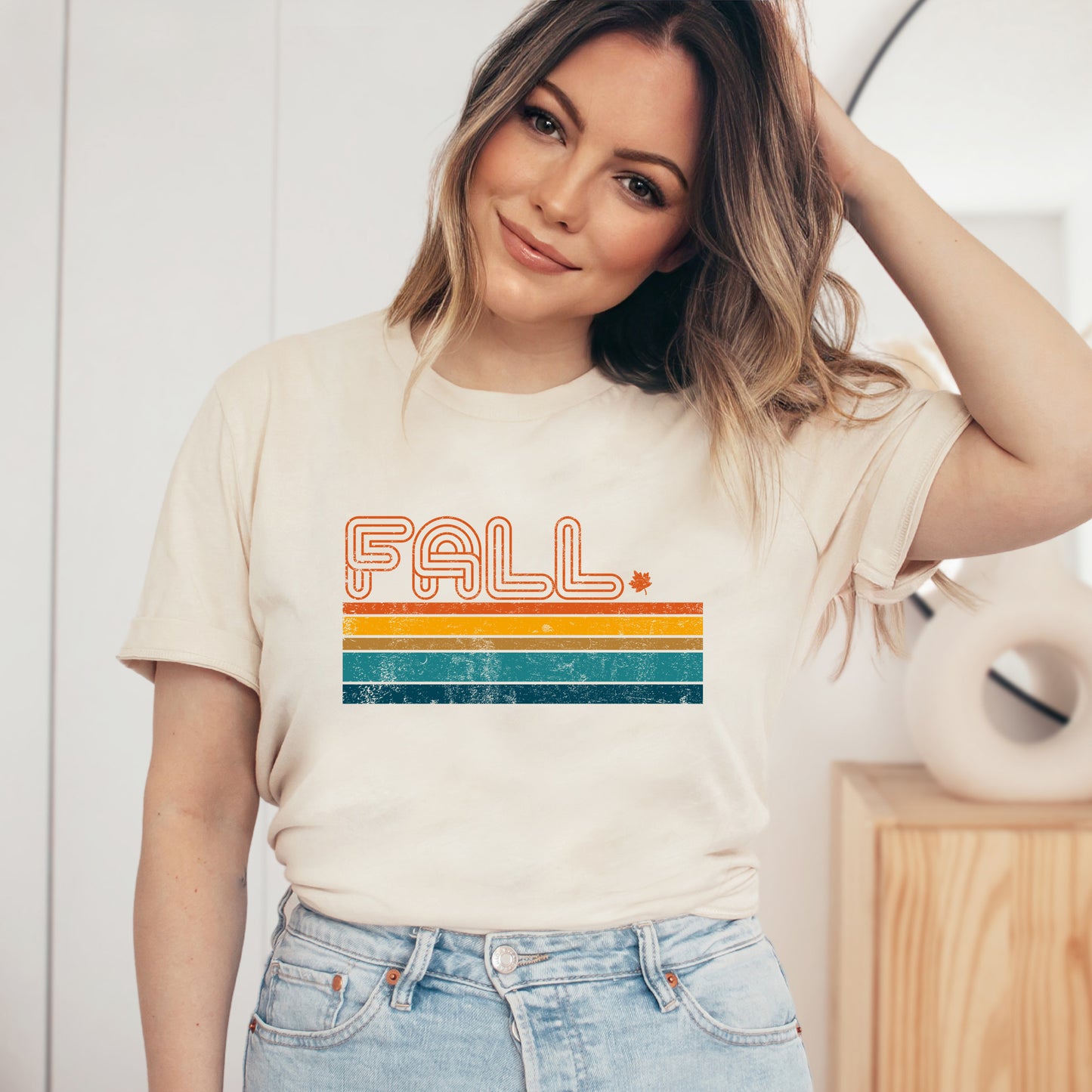 Retro Fall Stripes | Short Sleeve Graphic Tee