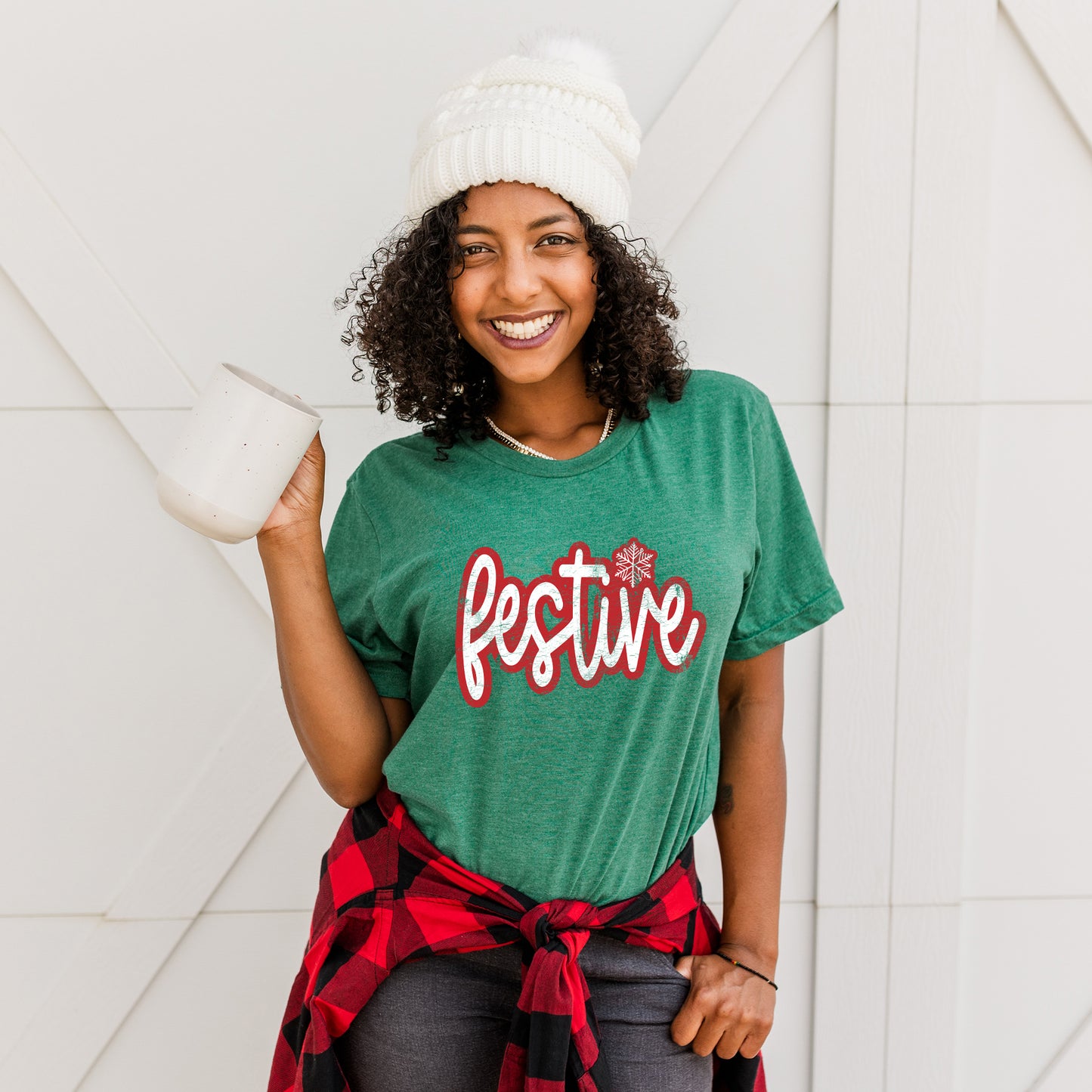 Festive Snowflake | Short Sleeve Graphic Tee