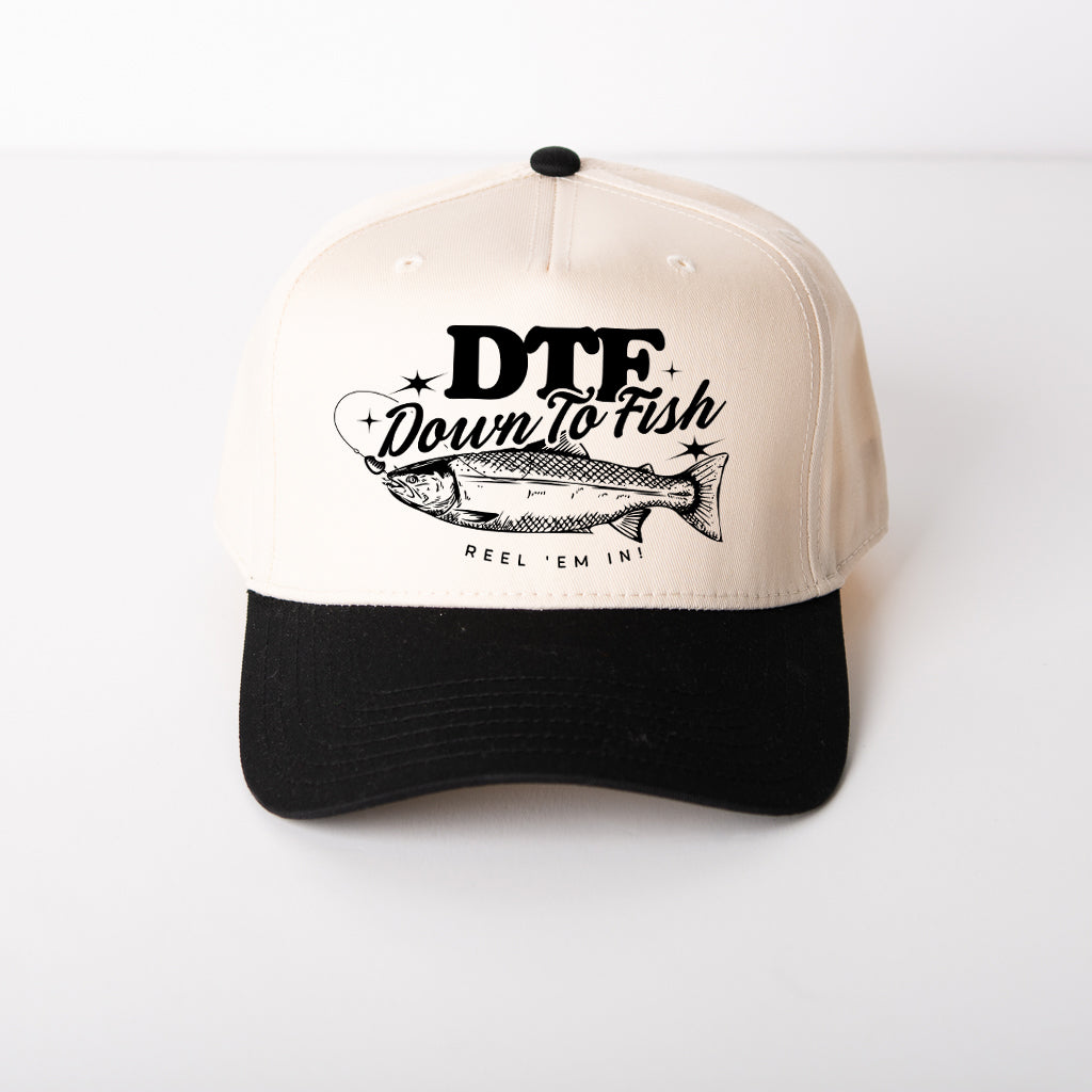 DTF Down To Fish | Canvas Trucker Hat