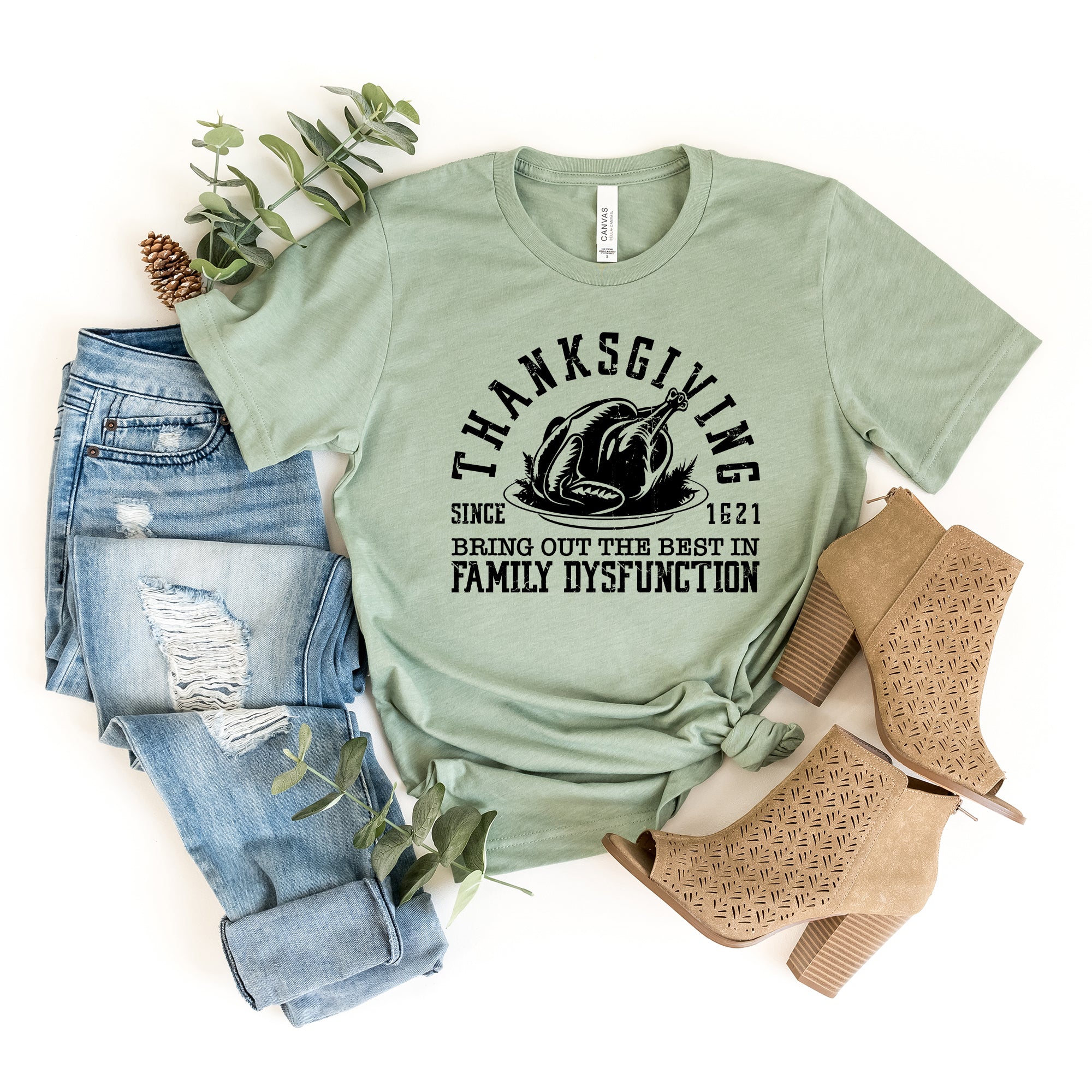 Thanksgiving Family Dysfunction | Short Sleeve Crew Neck