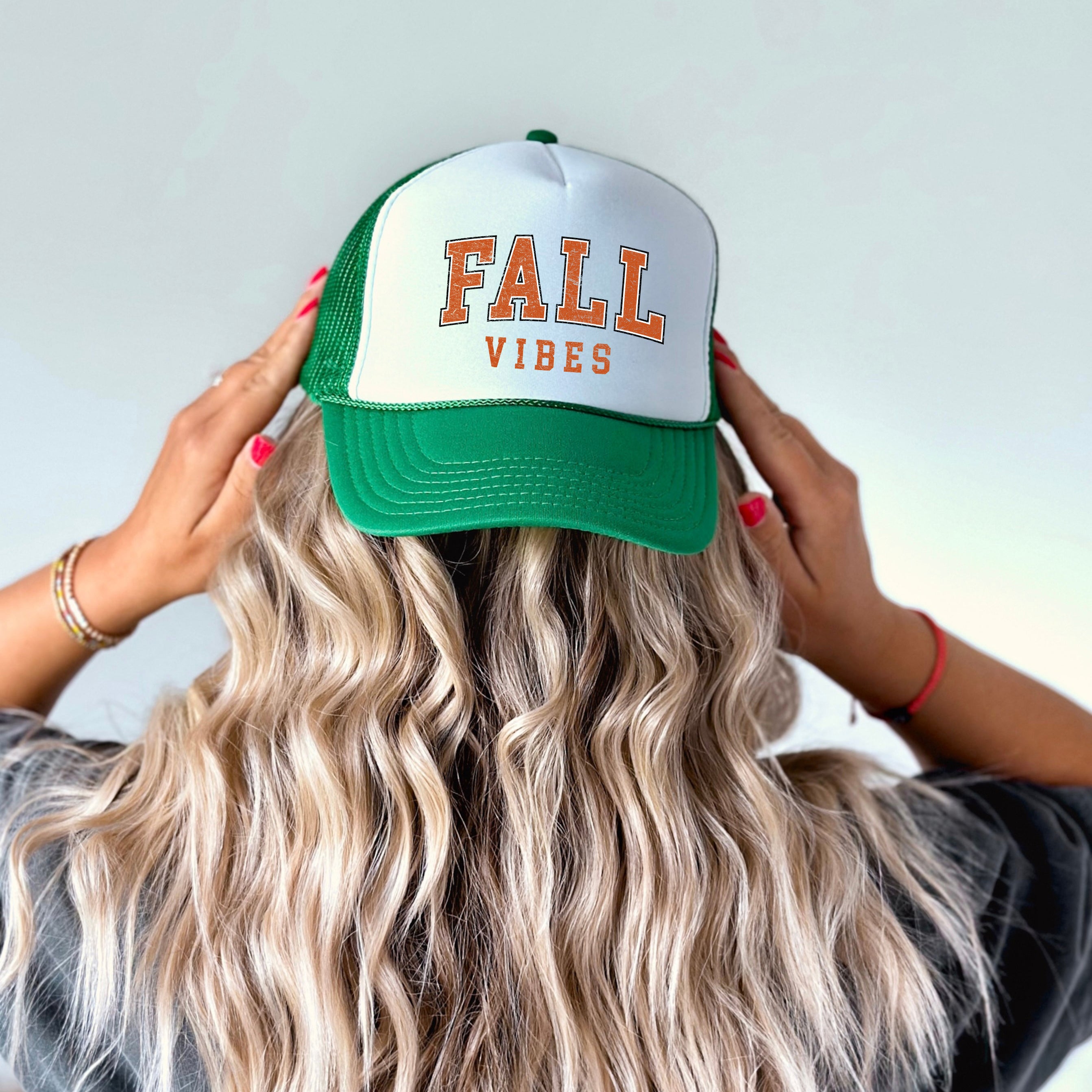Fall Vibes Varsity Grunge | Foam Trucker Hat