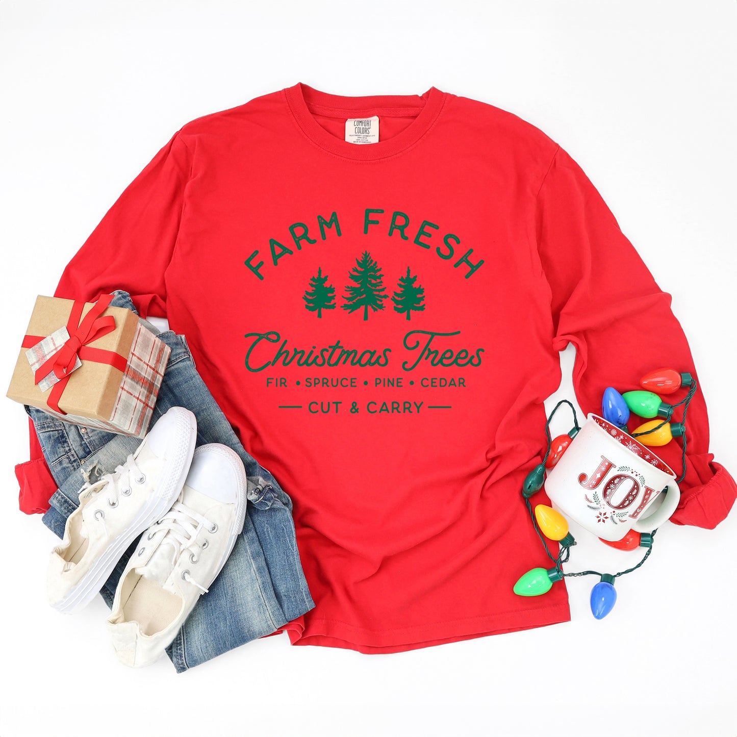 Farm Fresh Christmas Trees | Garment Dyed Long Sleeve