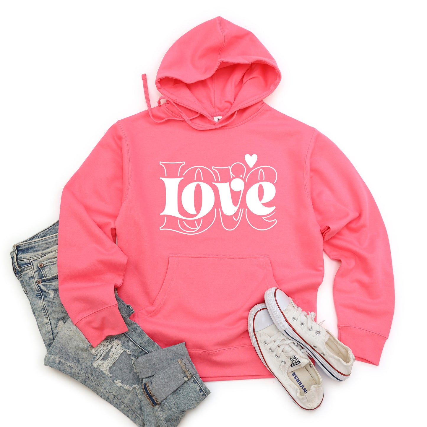 Love Heart Stacked | Hoodie