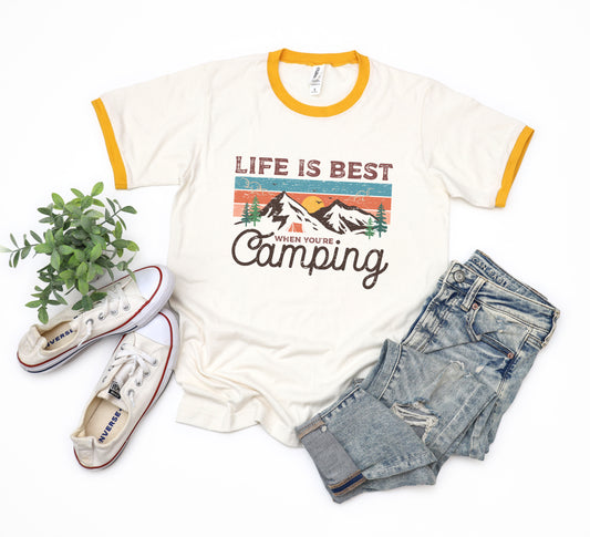 Life Is Best When You're Camping  | Ringer Tee