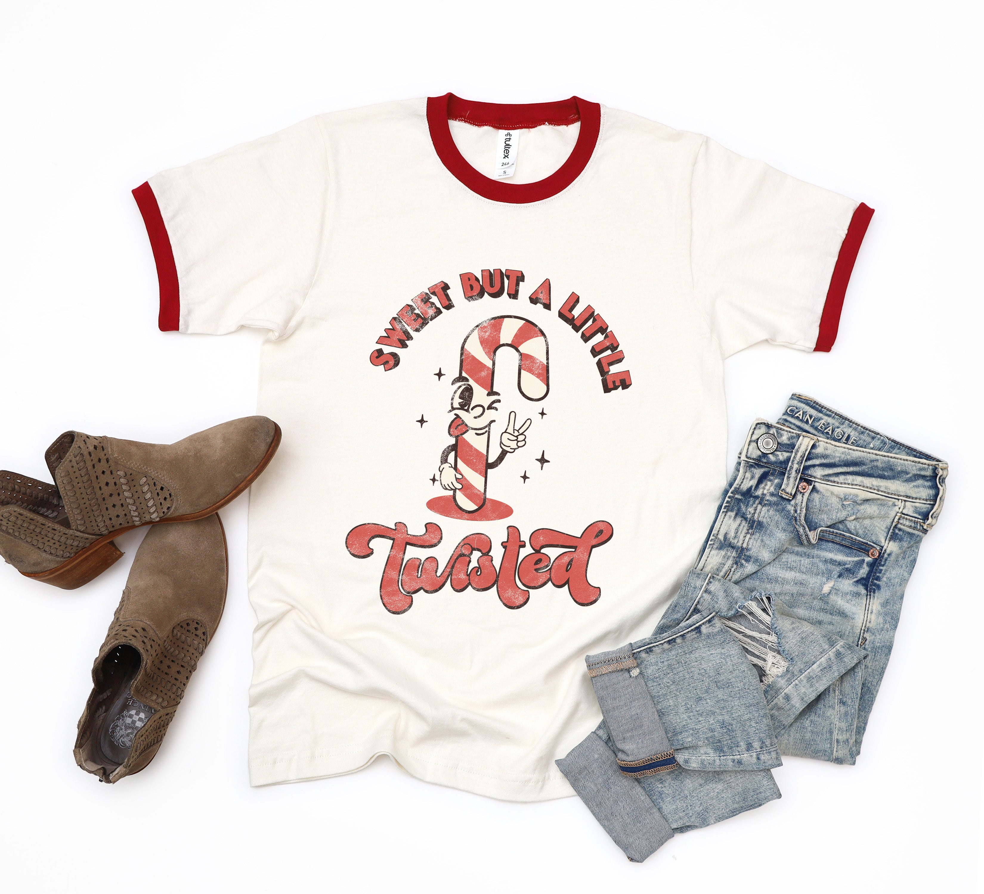 A Little Twisted Candy Cane | Ringer Tee