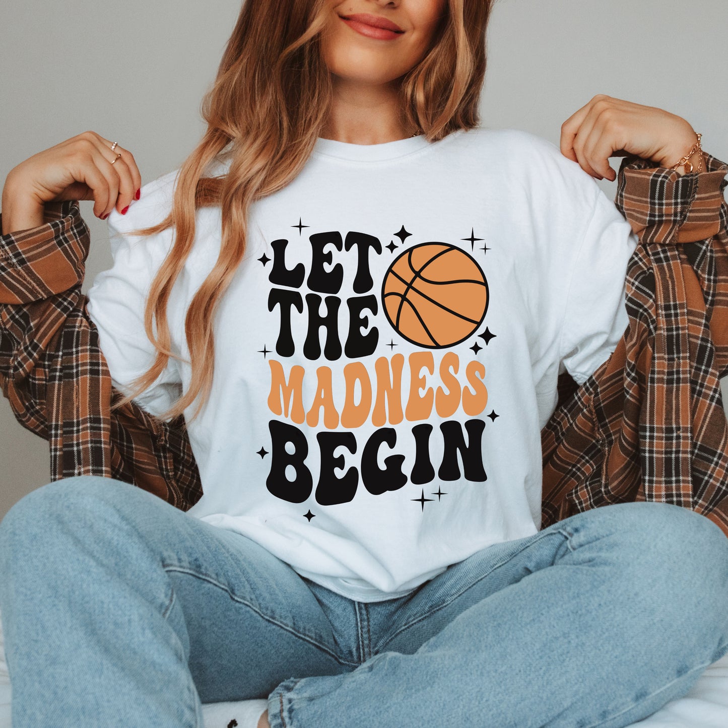 Madness Begin Basketball | Garment Dyed Short Sleeve Tee