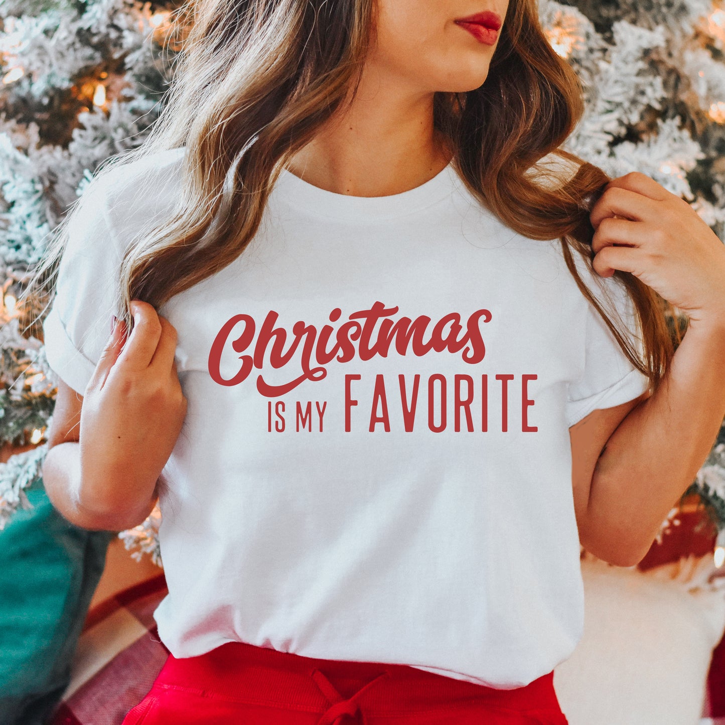 Christmas Is My Favorite | Short Sleeve Crewneck
