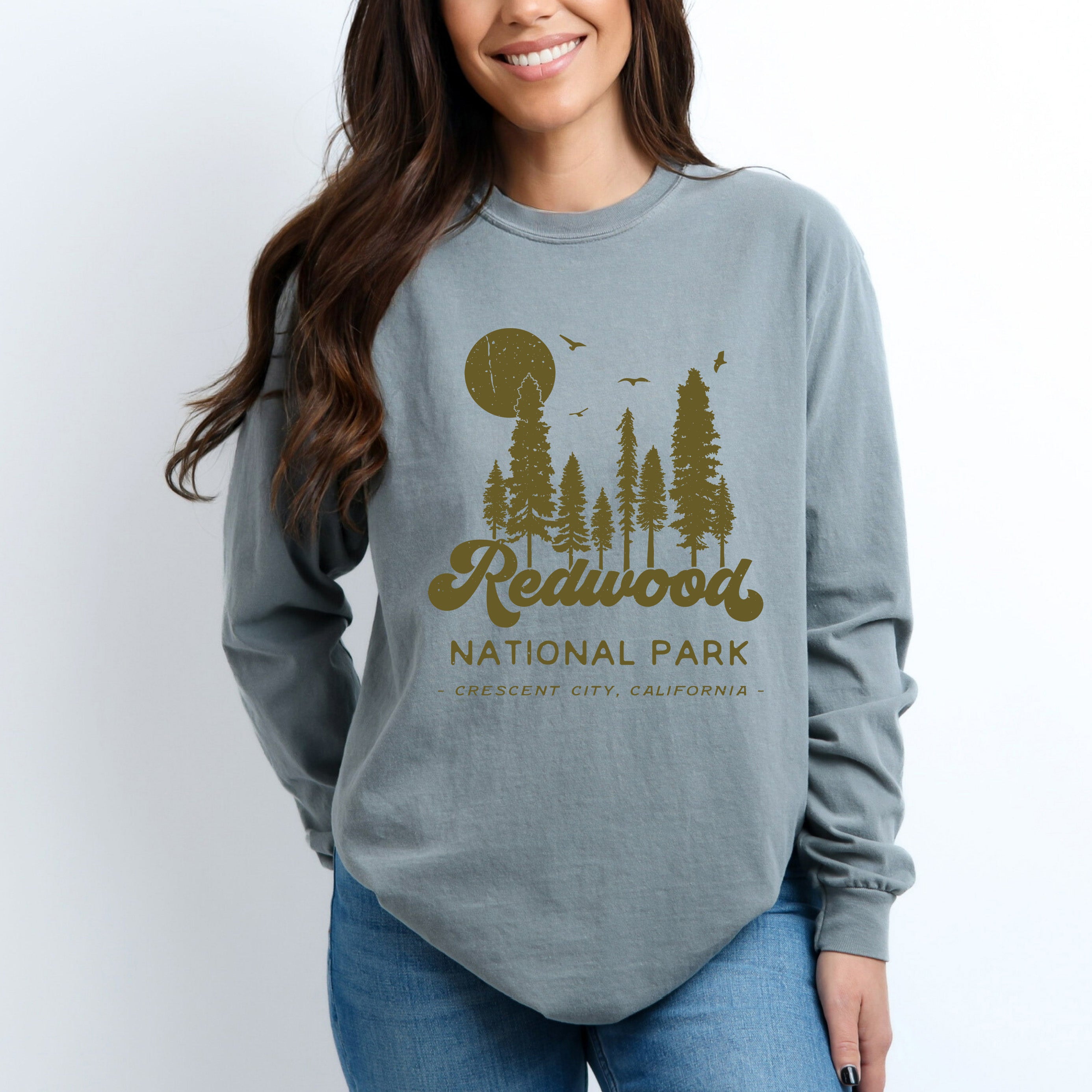 Vintage Redwood National Park | Garment Dyed Long Sleeve