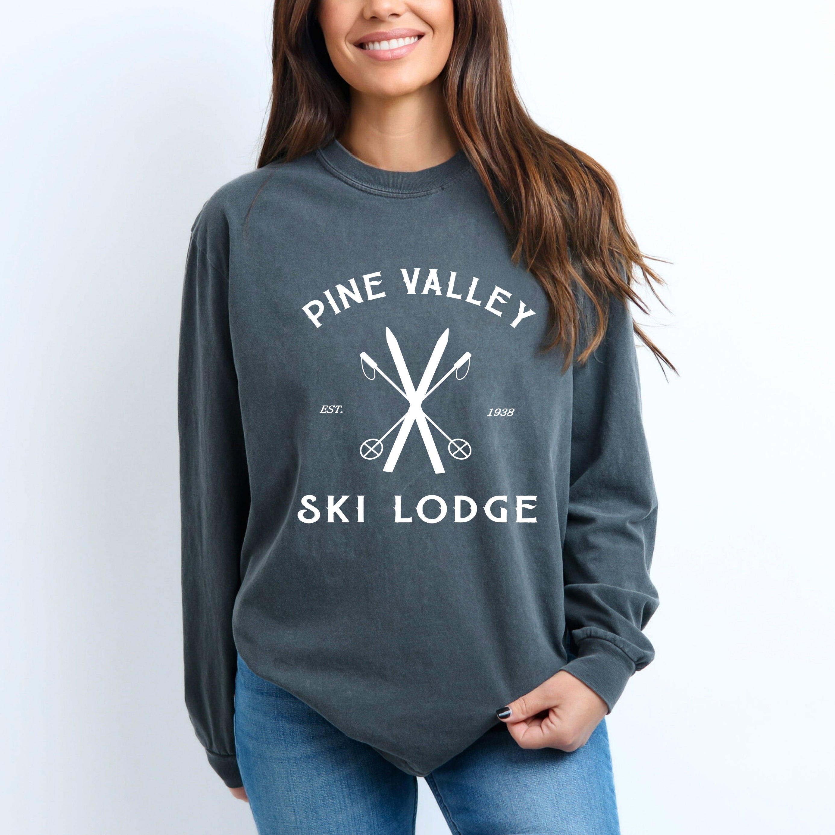 Pine Valley Ski Lodge | Garment Dyed Long Sleeve