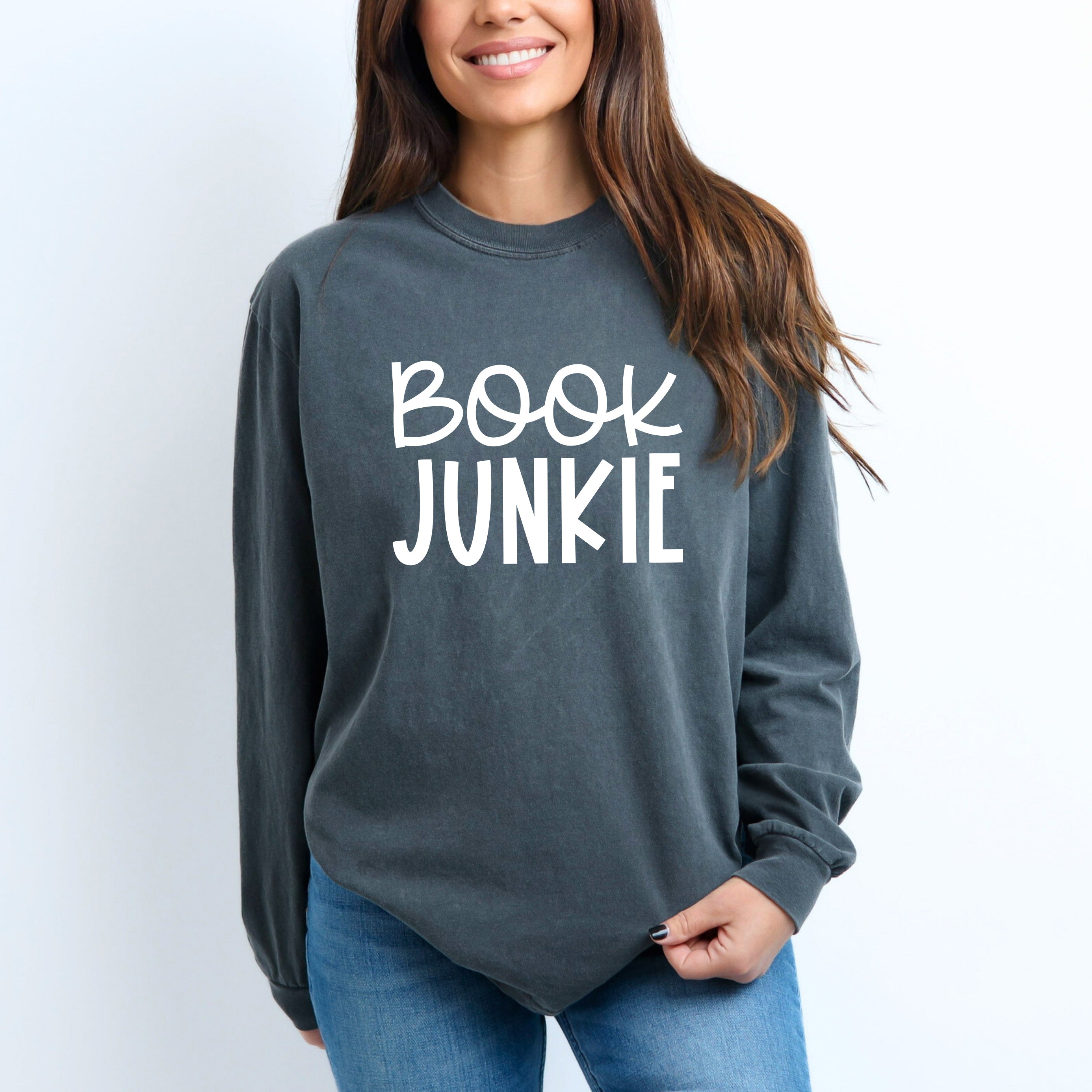 Book Junkie | Garment Dyed Long Sleeve
