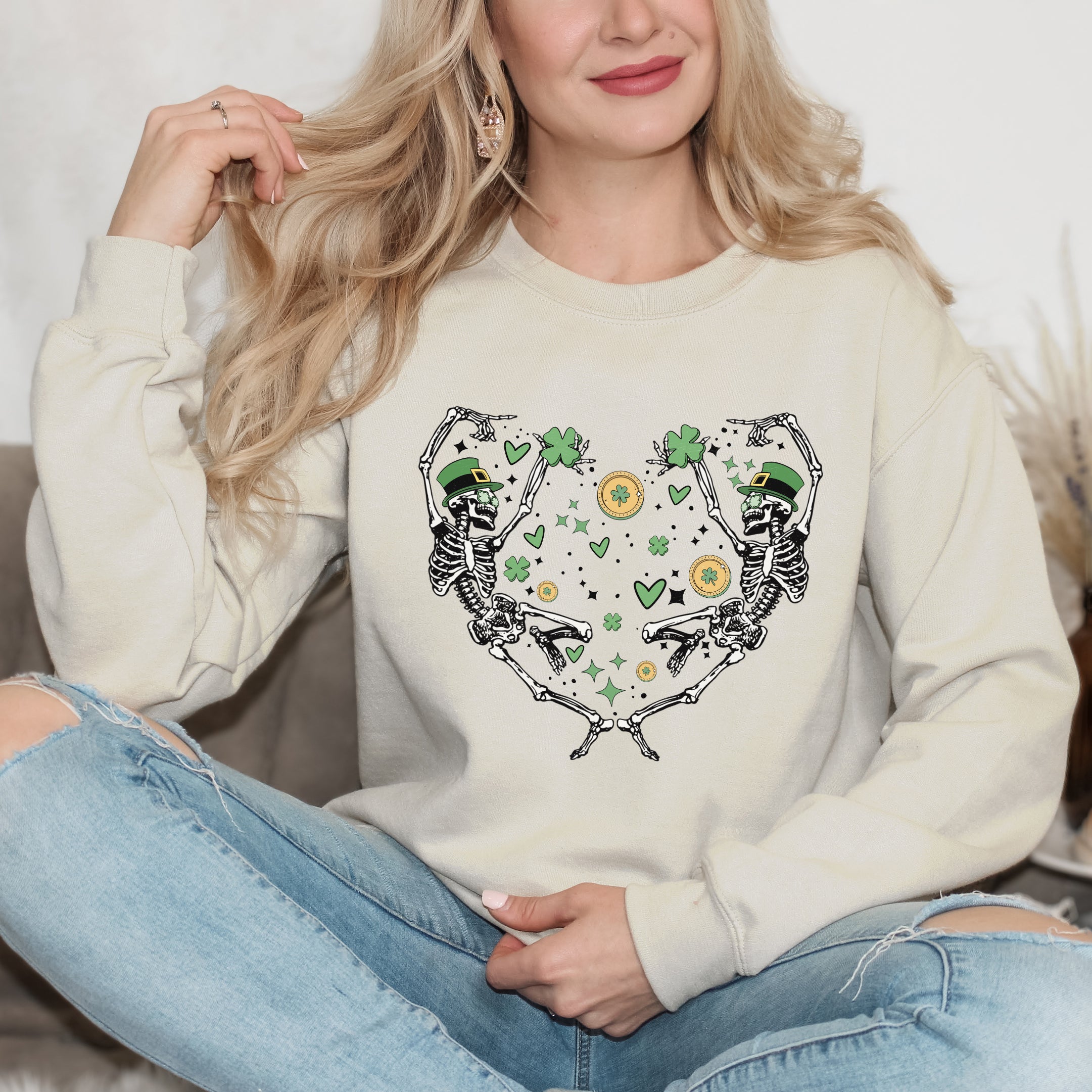 Skeleton St. Patrick's Heart | Sweatshirt