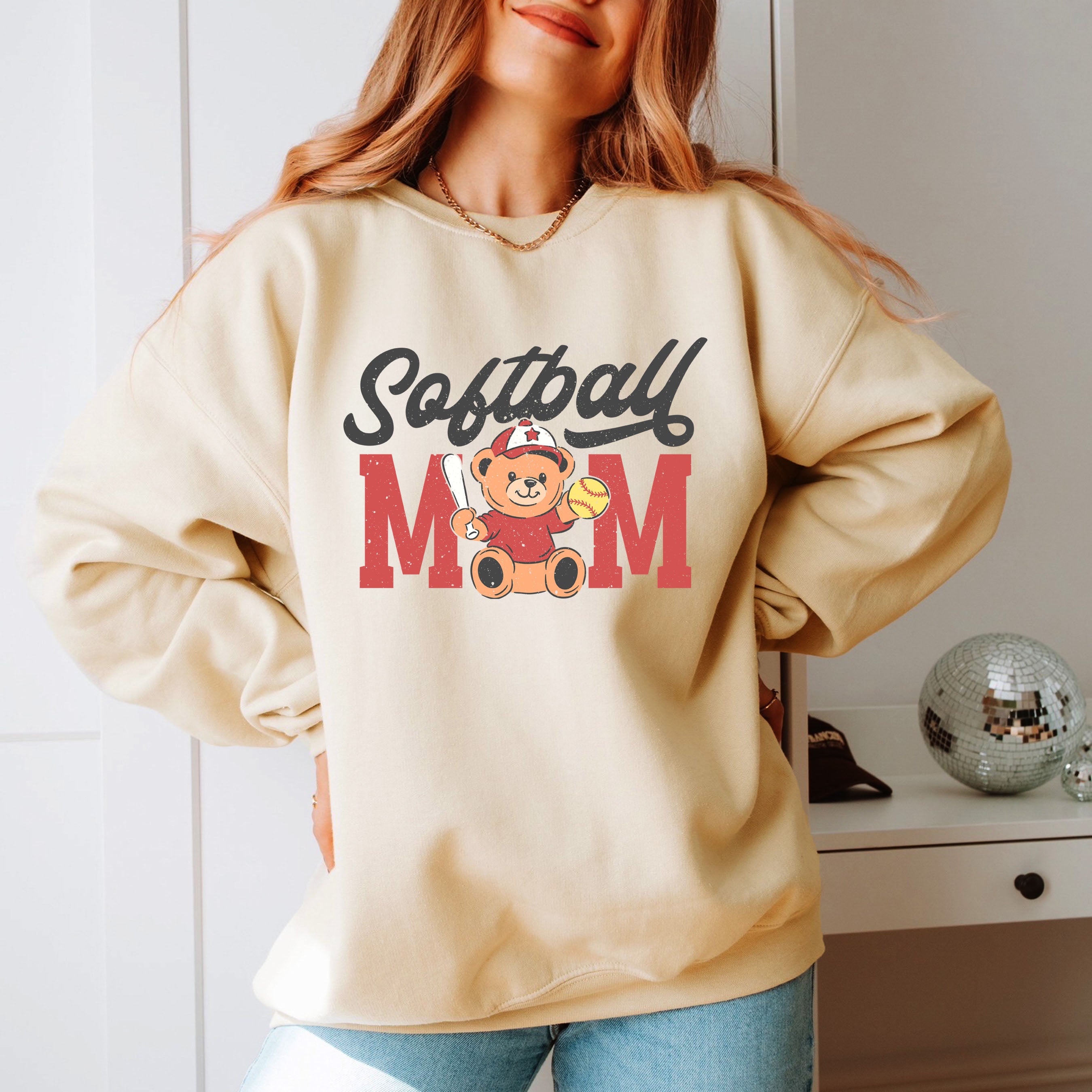 Softball Mom Teddy Bear | Sweatshirt