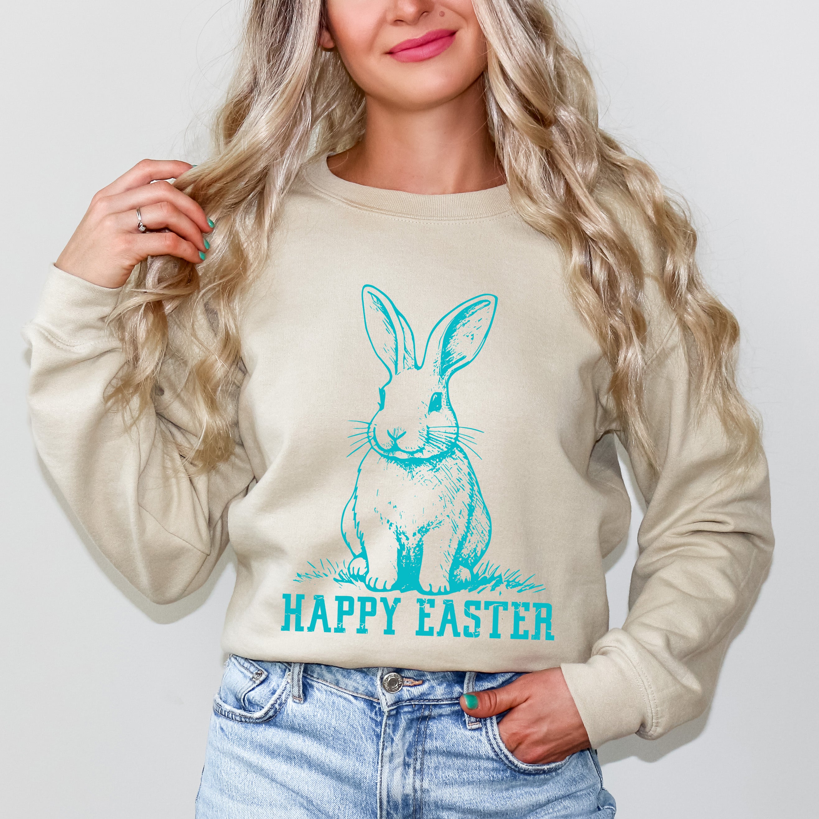 Happy Easter Bunny Outline | Sweatshirt