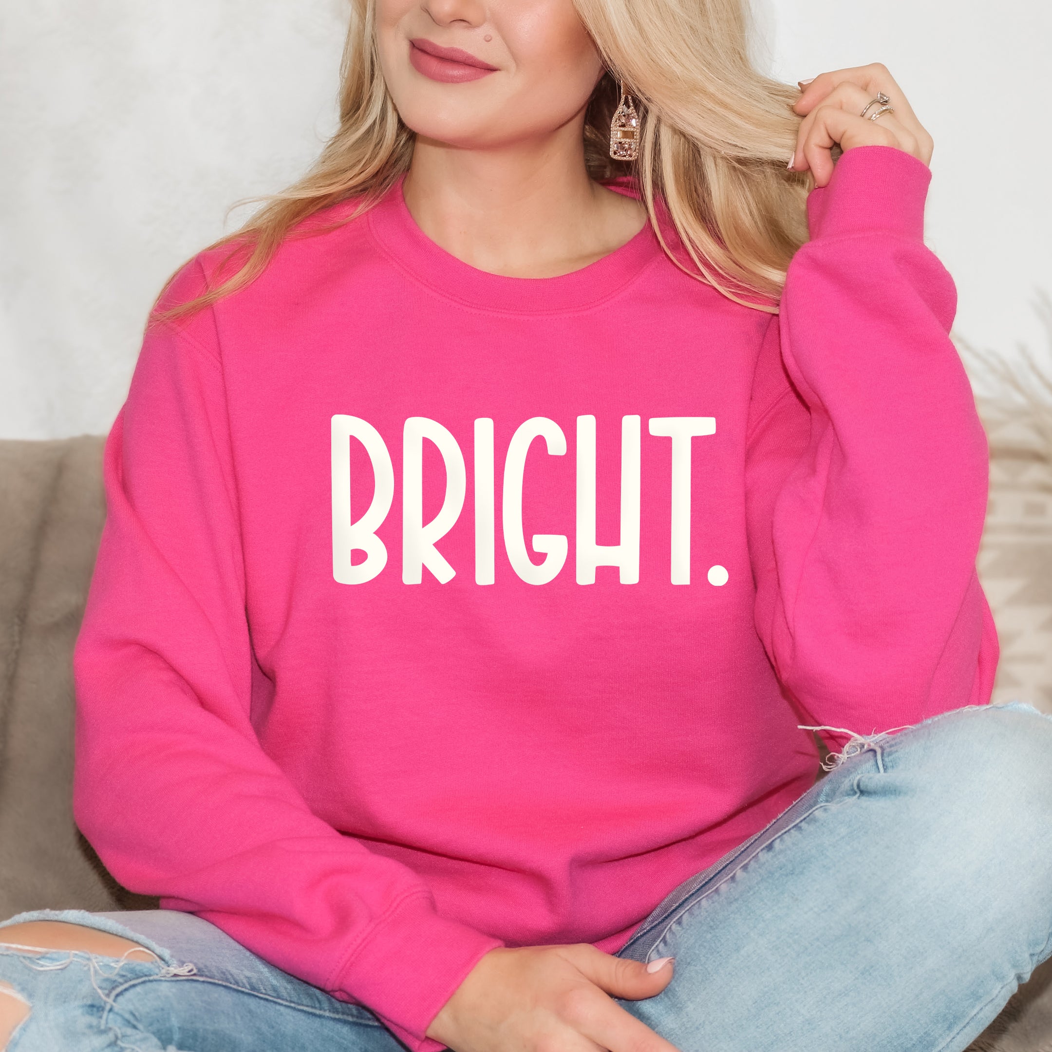 Bright Bold Puff Print | Sweatshirt