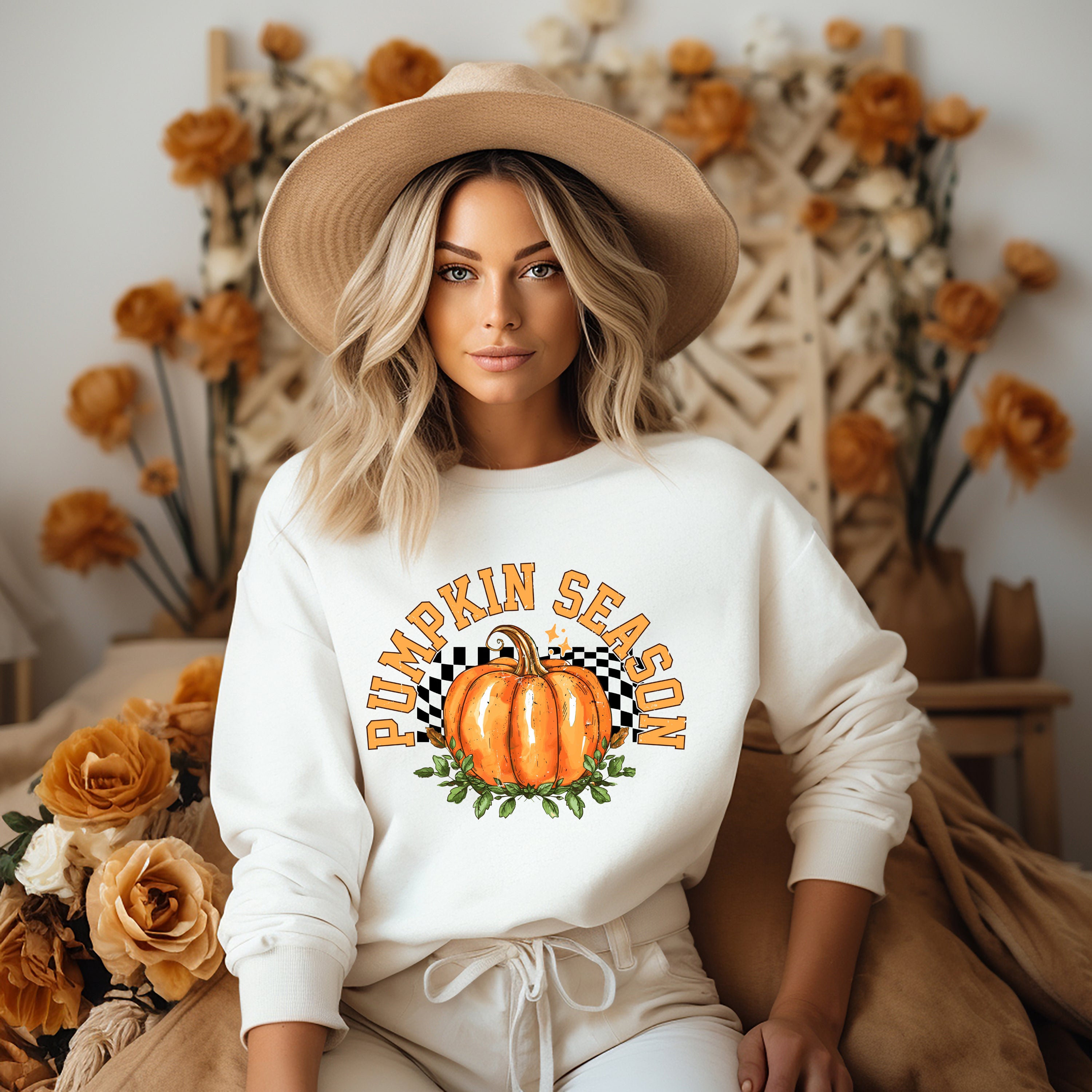 Pumpkin Season Checkered | Sweatshirt