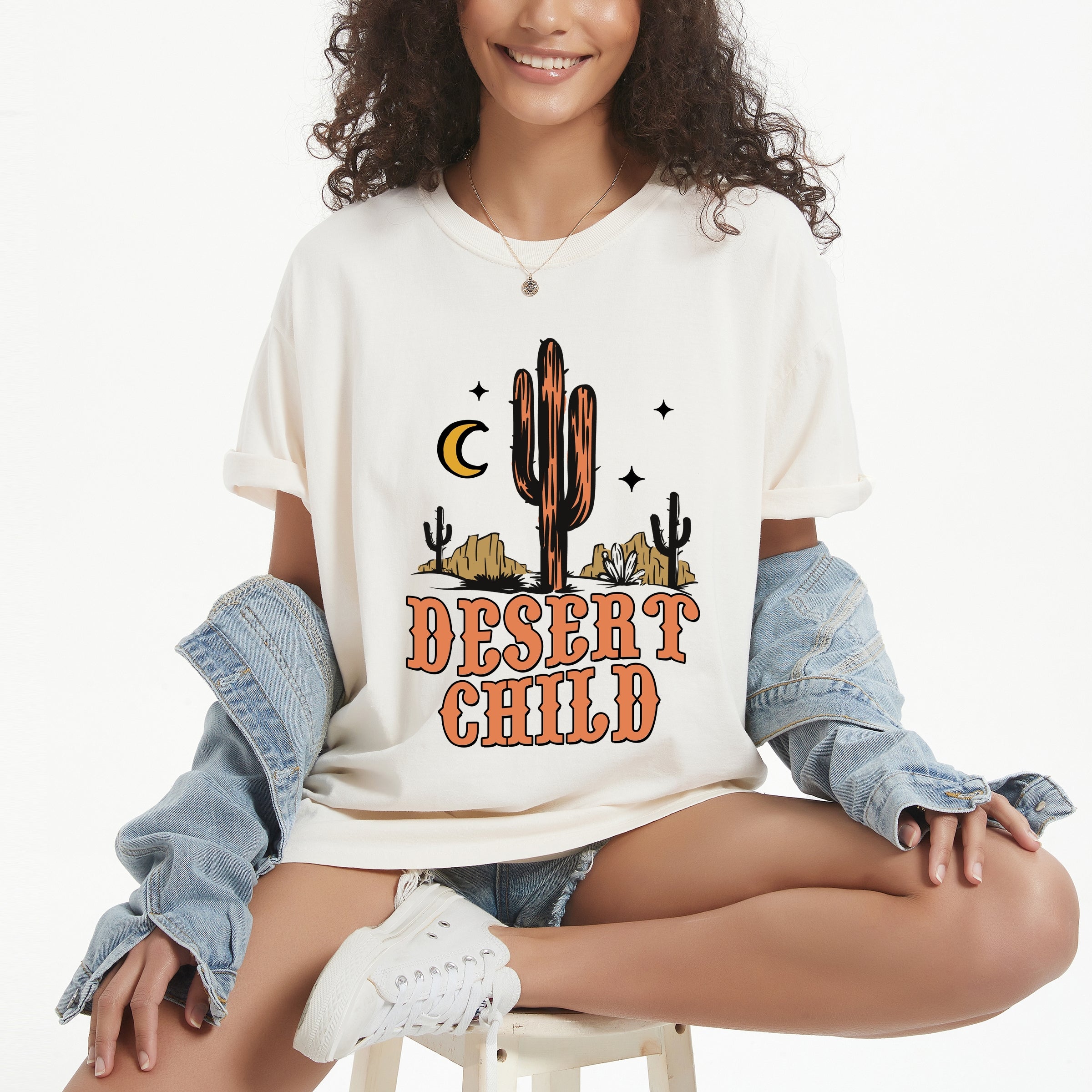 Desert Child - Women's Garment Dyed Graphic T-Shirt