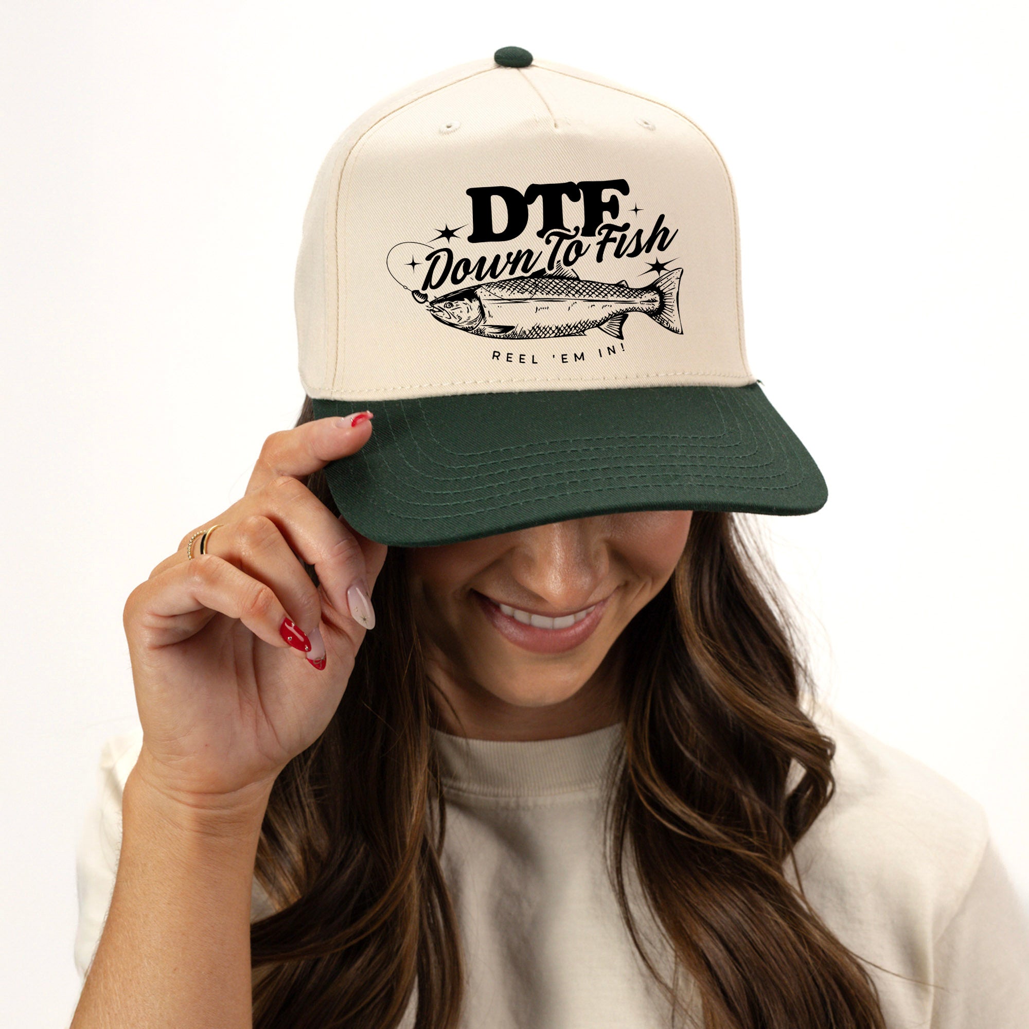 DTF Down To Fish | Canvas Trucker Hat