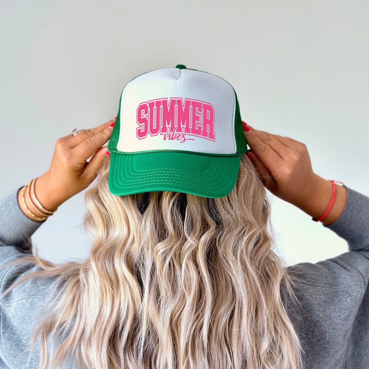 Varsity Summer Vibes Cursive | Foam Trucker Hat