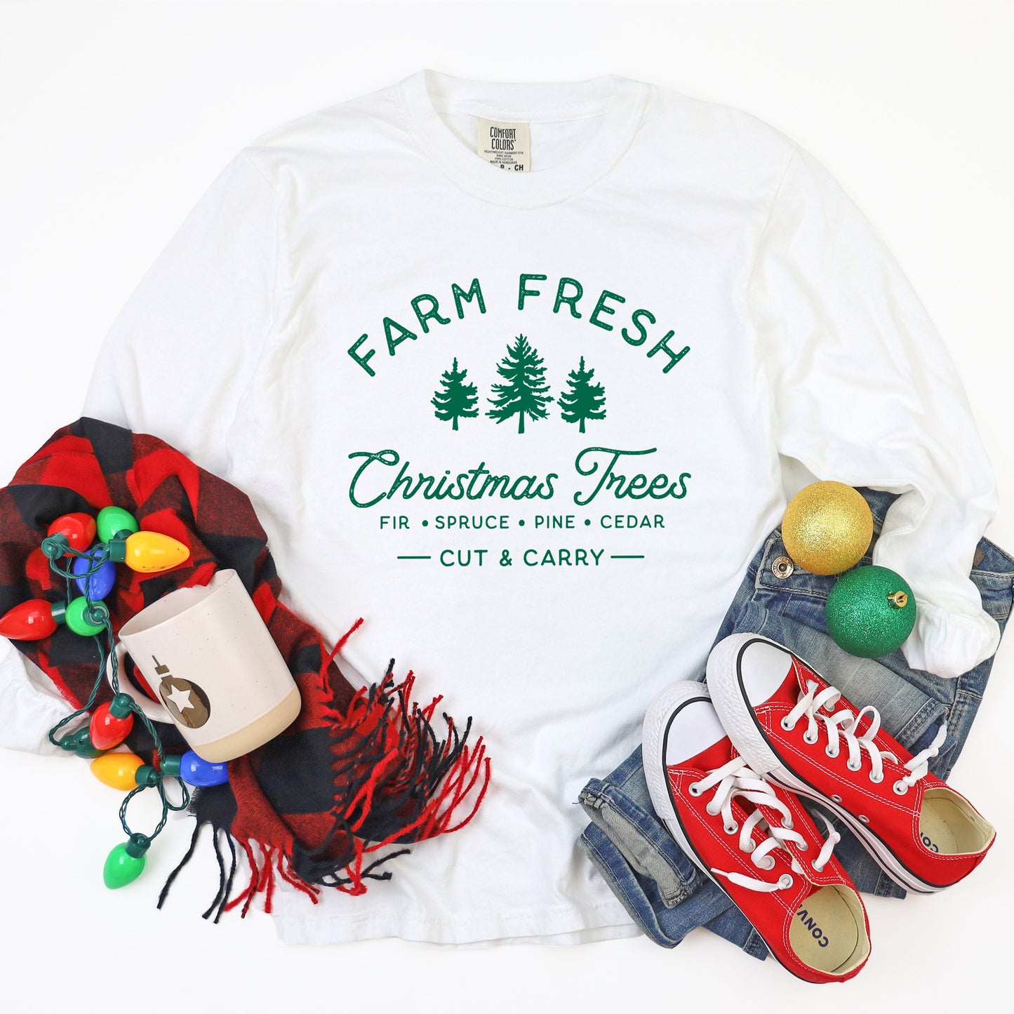 Farm Fresh Christmas Trees | Garment Dyed Long Sleeve