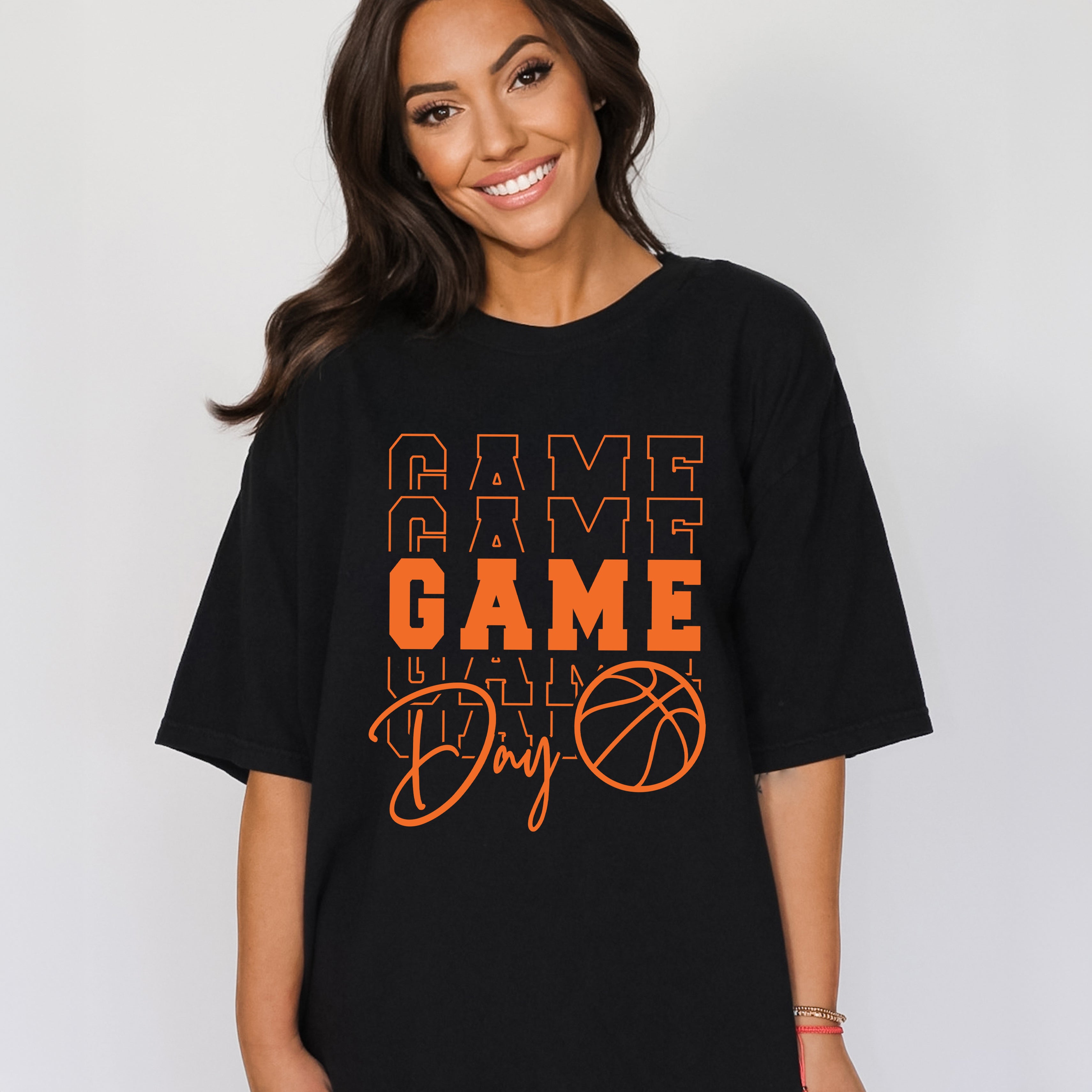 Game Day Stacked Basketball | Garment Dyed Short Sleeve Tee